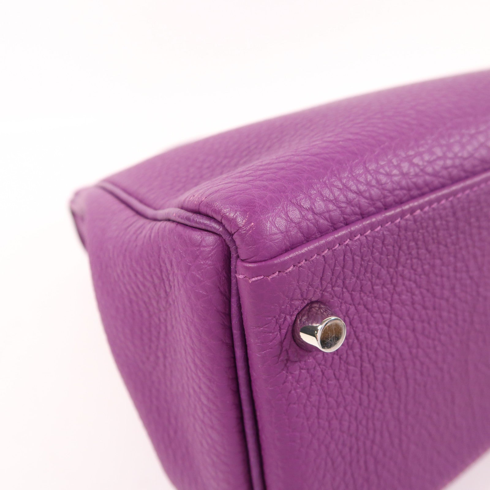 HERMES Togo皮革Kelly 32銀扣手挽肩背兩用袋Anemone