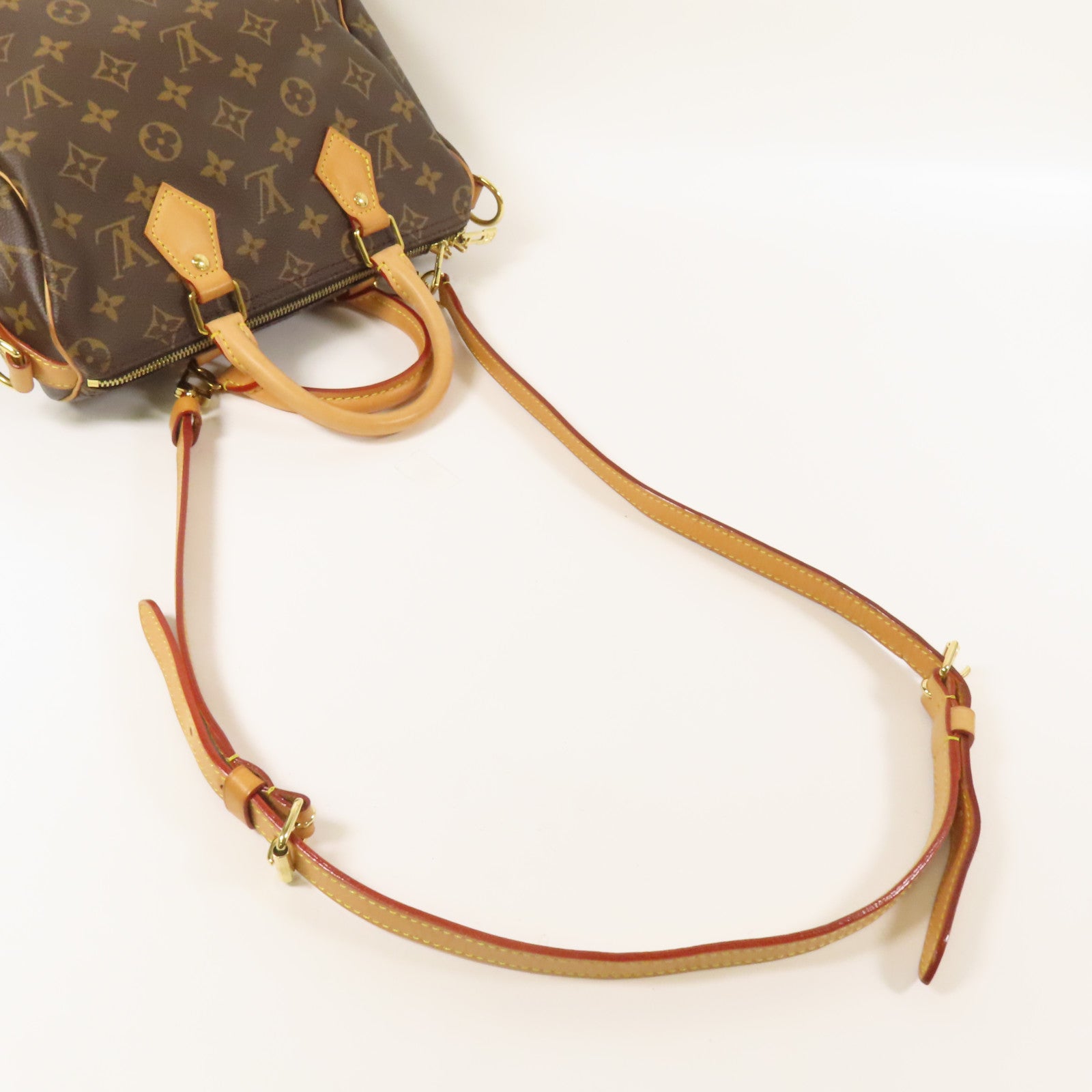 LOUIS VUITTON Monogram Speedy Bandouliere 25金扣手挽肩背兩用袋