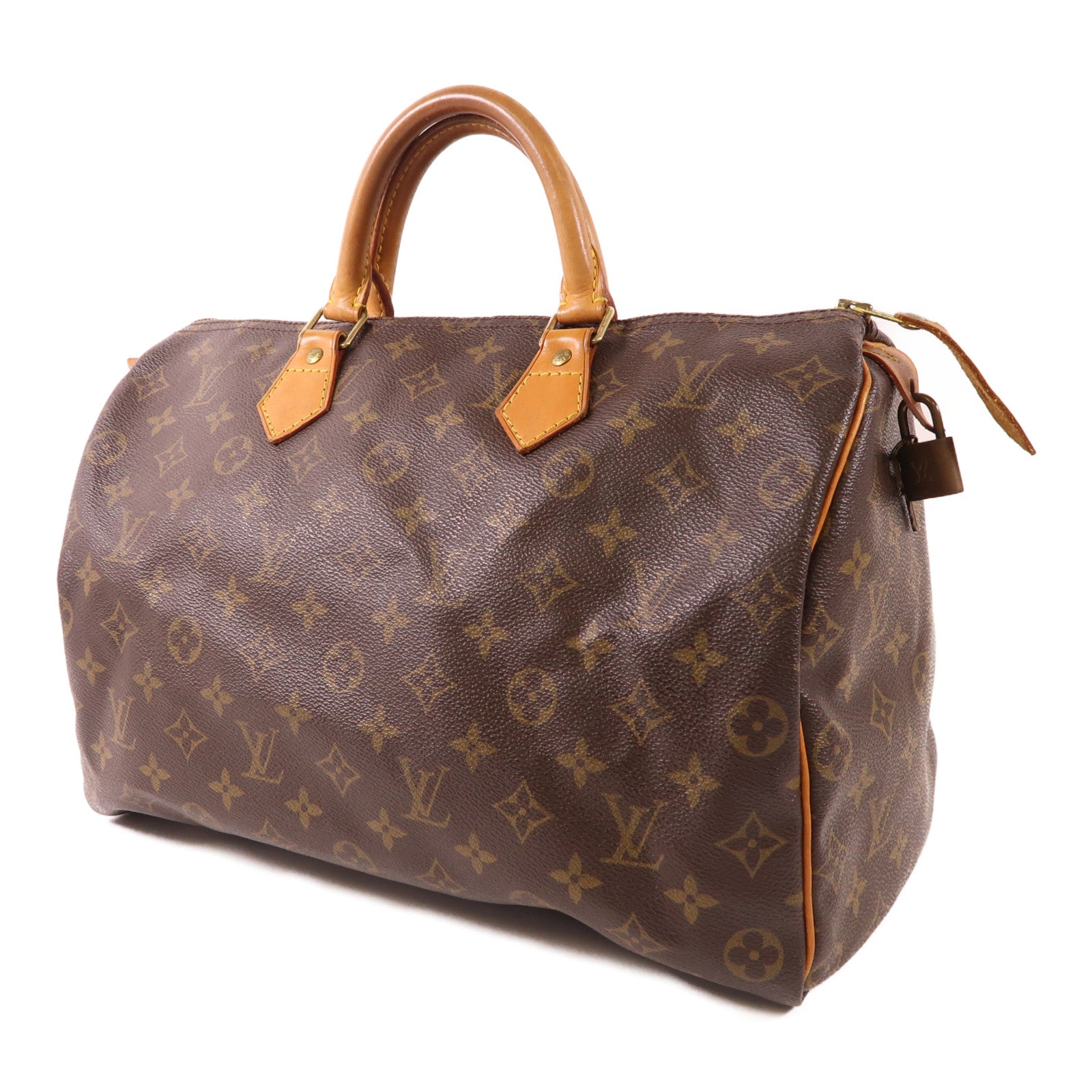 LOUIS VUITTON Monogram Speedy 35金扣手挽袋