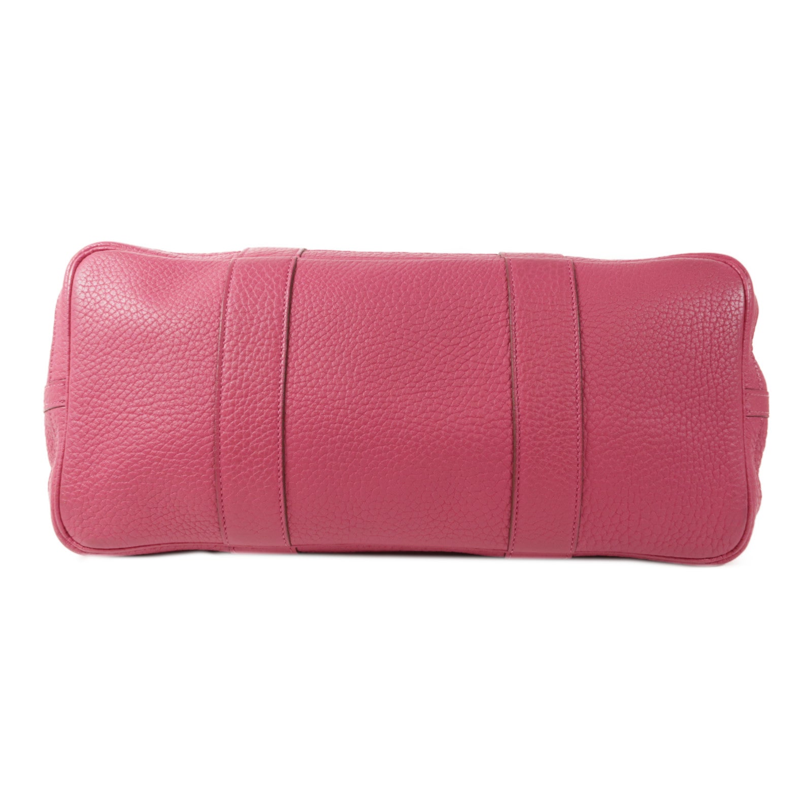 HERMES Negonda皮革Garden Party PM銀扣手挽袋Rubis紅色