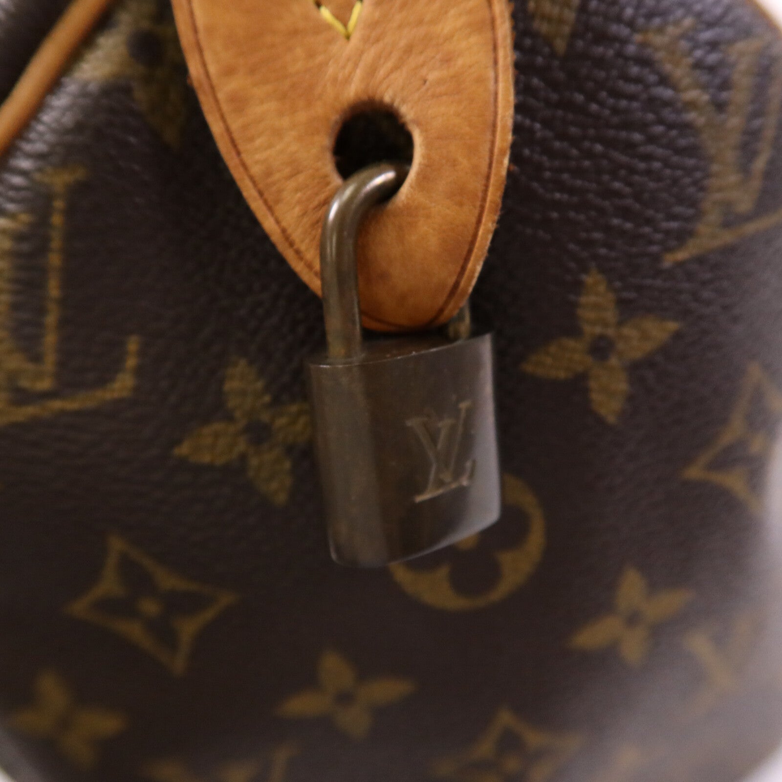 LOUIS VUITTON Monogram Speedy 30金扣手挽袋