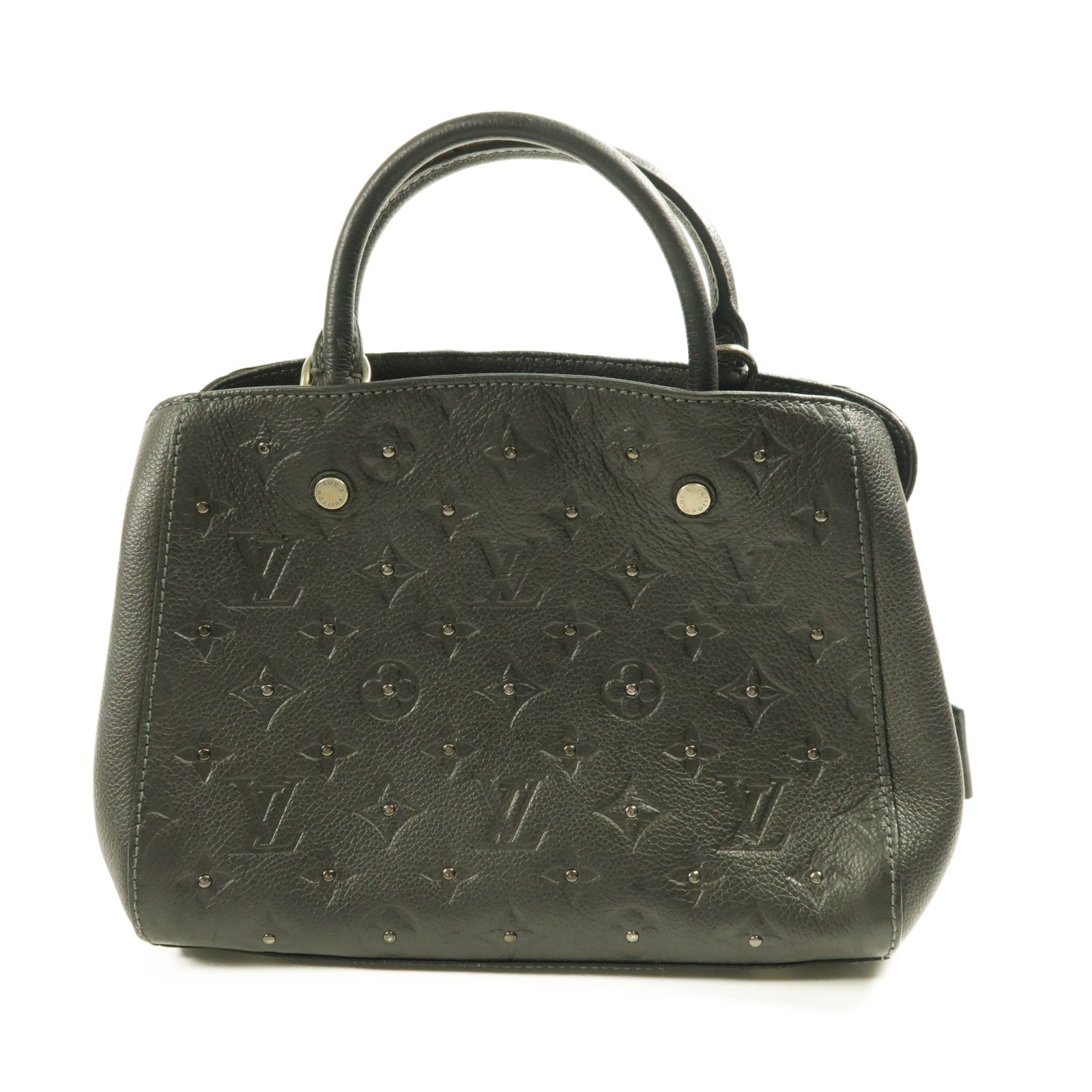 LOUIS VUITTON Monogram Empreinte Montaigne BB Studs銀扣手挽肩背兩用袋