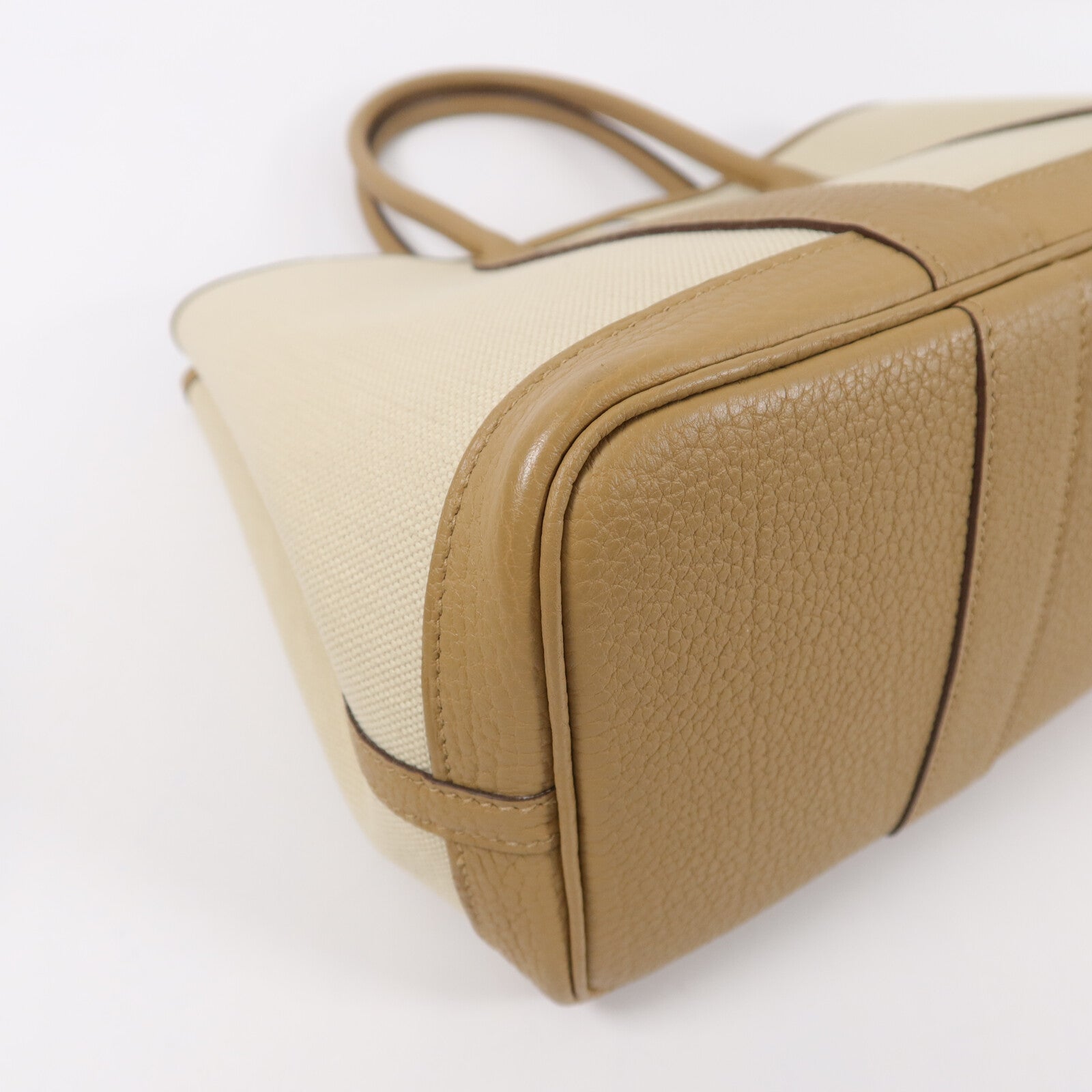 HERMES Canvas/Negonda皮革Garden Party TPM手挽袋Biscuit
