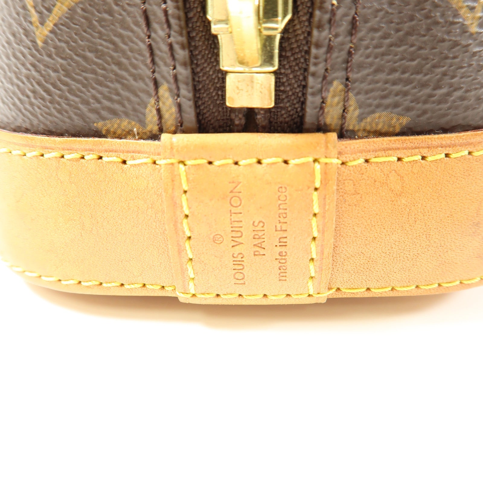 LOUIS VUITTON Monogram Alma BB金扣手挽肩背兩用袋棕色
