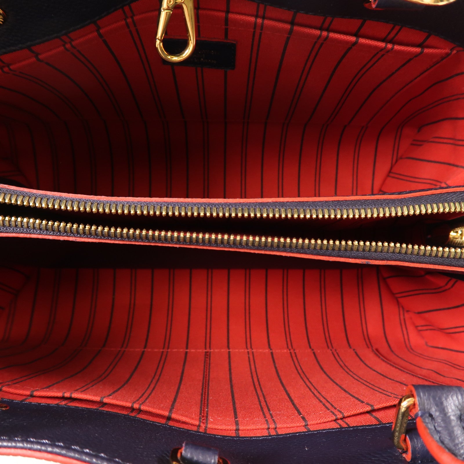 LOUIS VUITTON Monogram Empreinte Montaigne MM金扣手挽肩背兩用袋