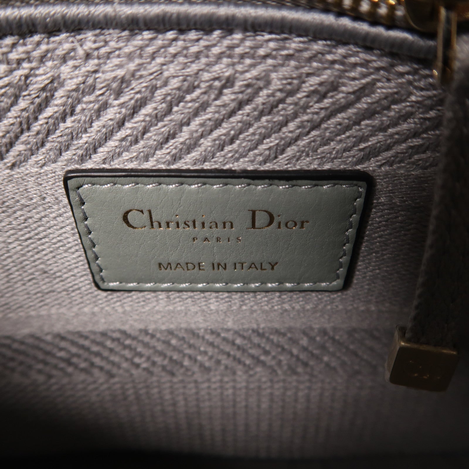 Dior 帆布Lady Dior金扣手挽肩背兩用袋