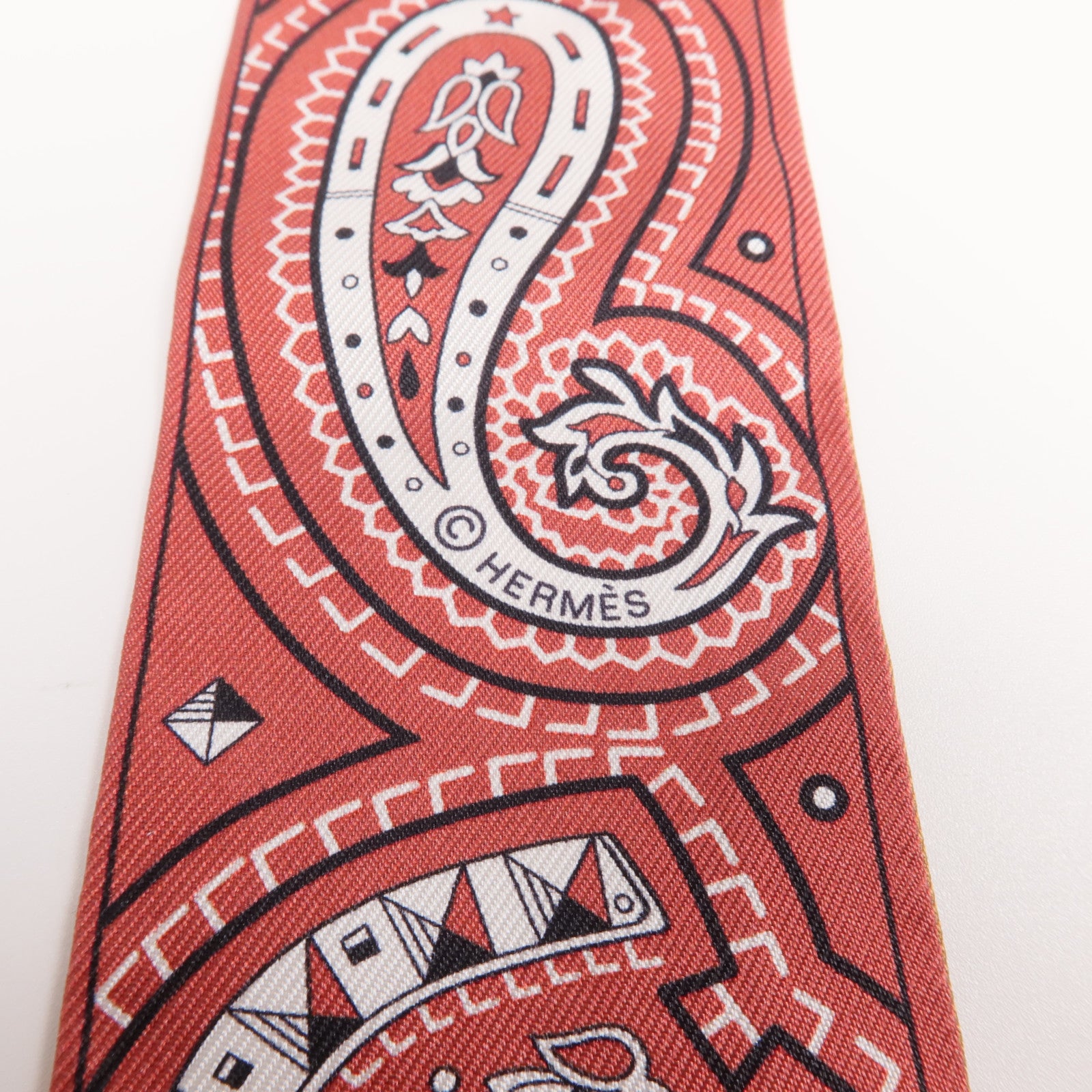 HERMES 【激減優惠】絲質Twilly絲巾