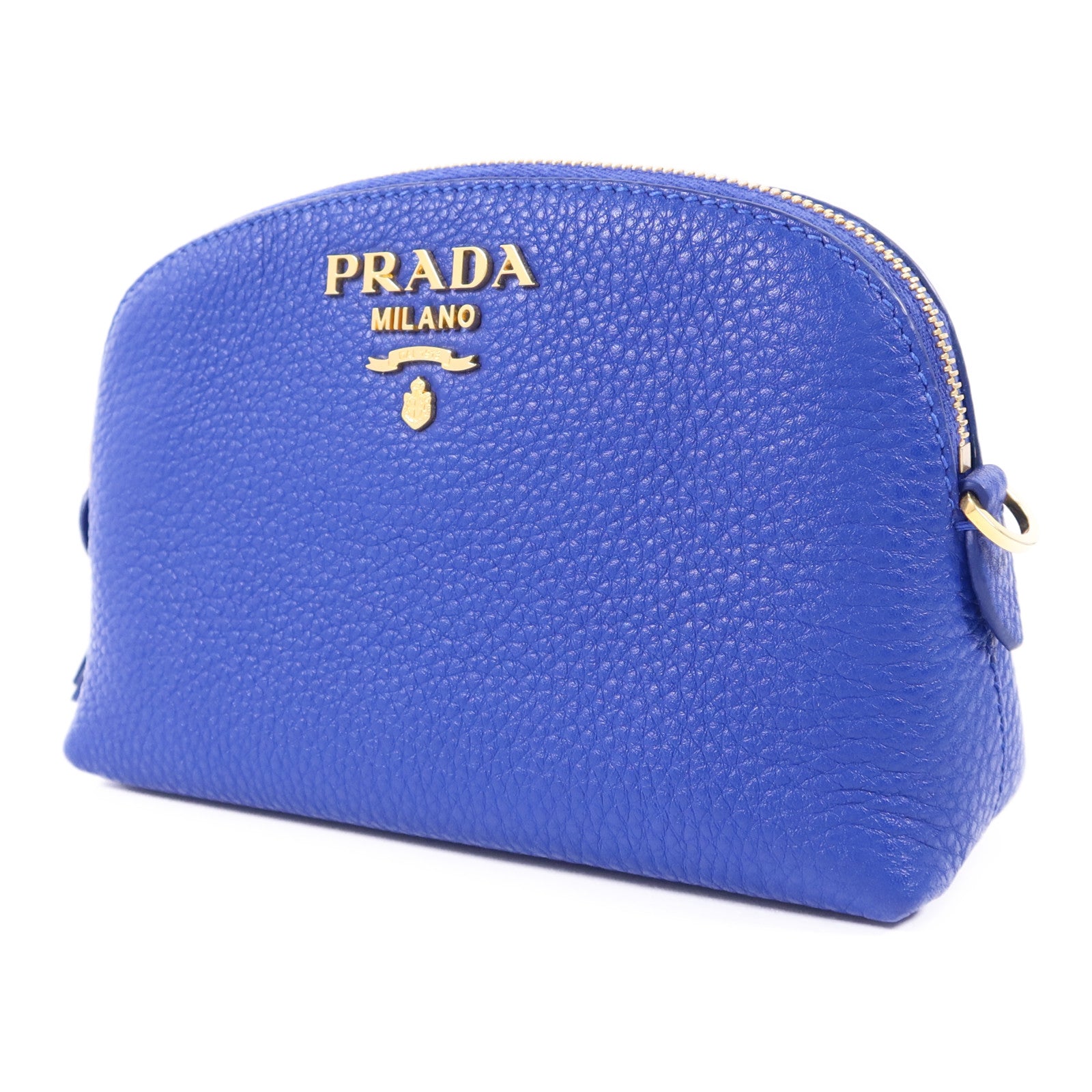 PRADA 牛皮皮革Pouch金扣手拿包