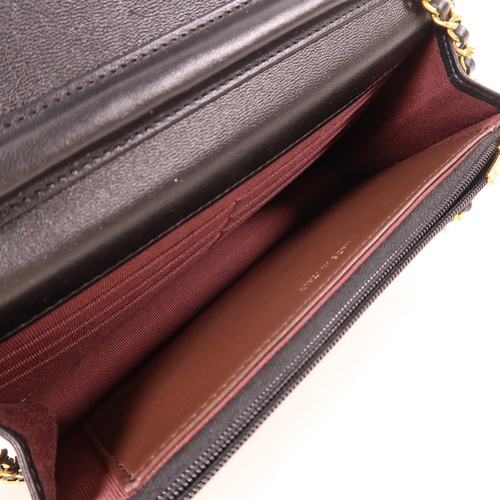 CHANEL 羊皮皮革WOC Wallet On Chain金扣鏈帶肩背袋