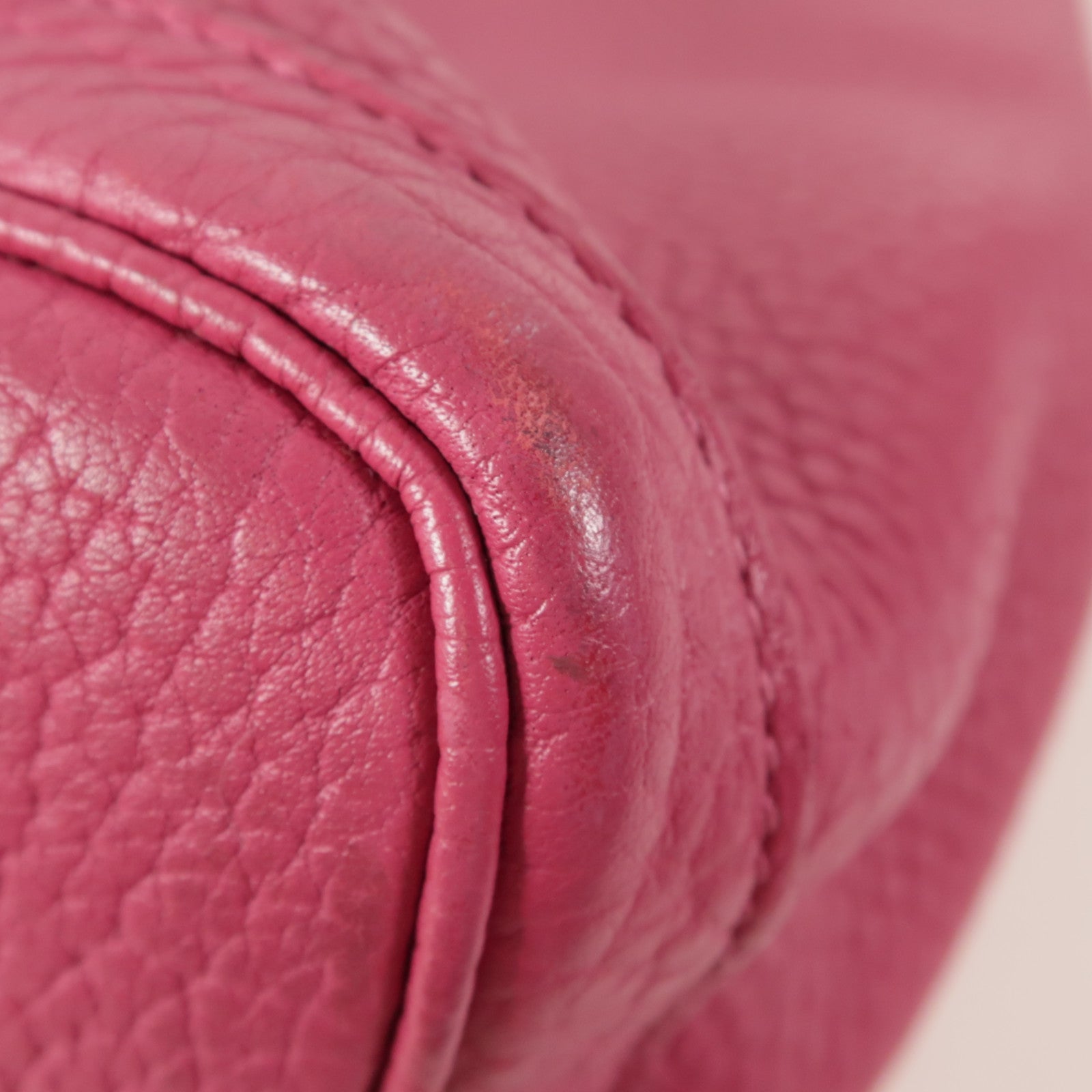 HERMES Negonda皮革Garden Party PM銀扣手挽袋Rubis紅色