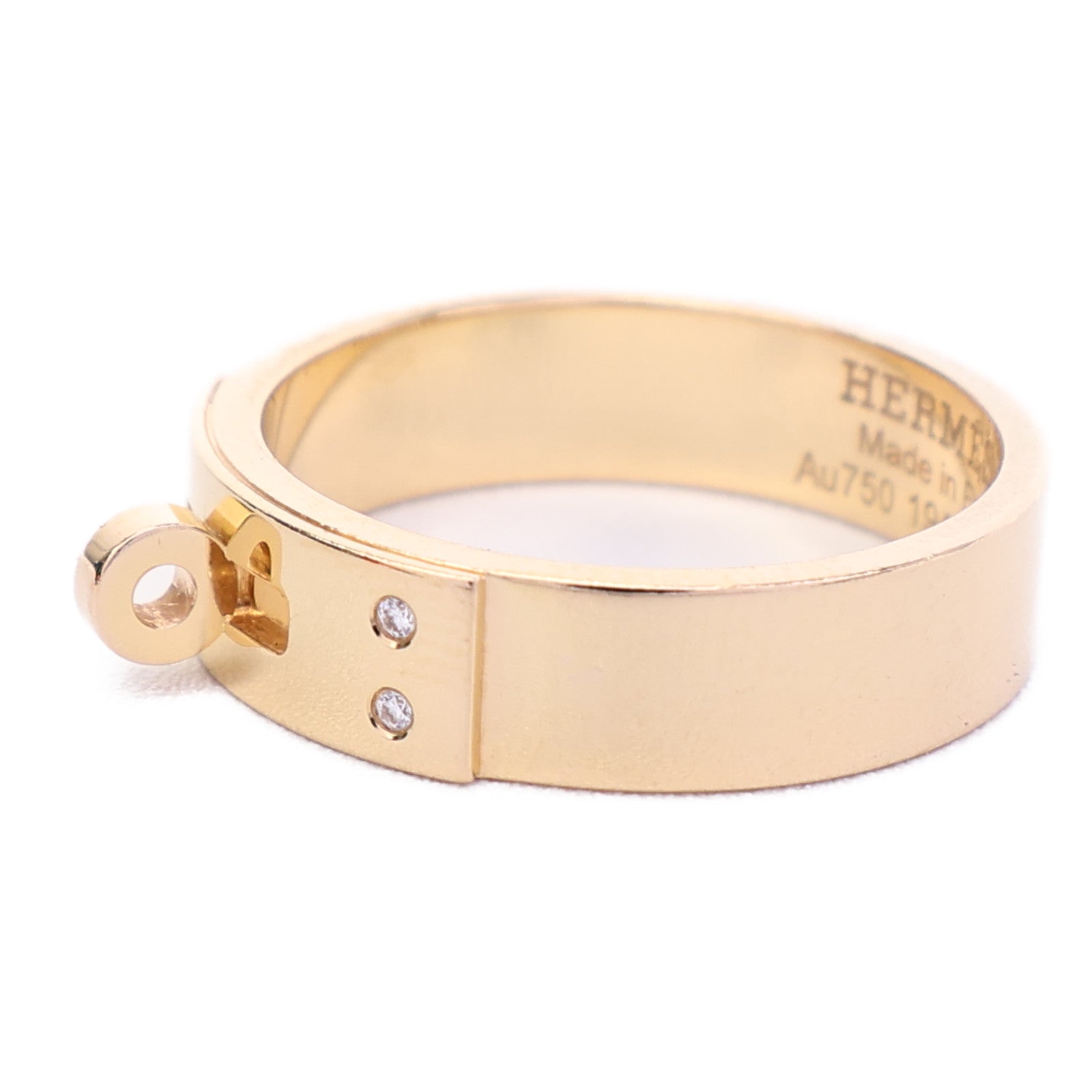 HERMES 18K玫瑰金Kelly Diamond鑽石戒指