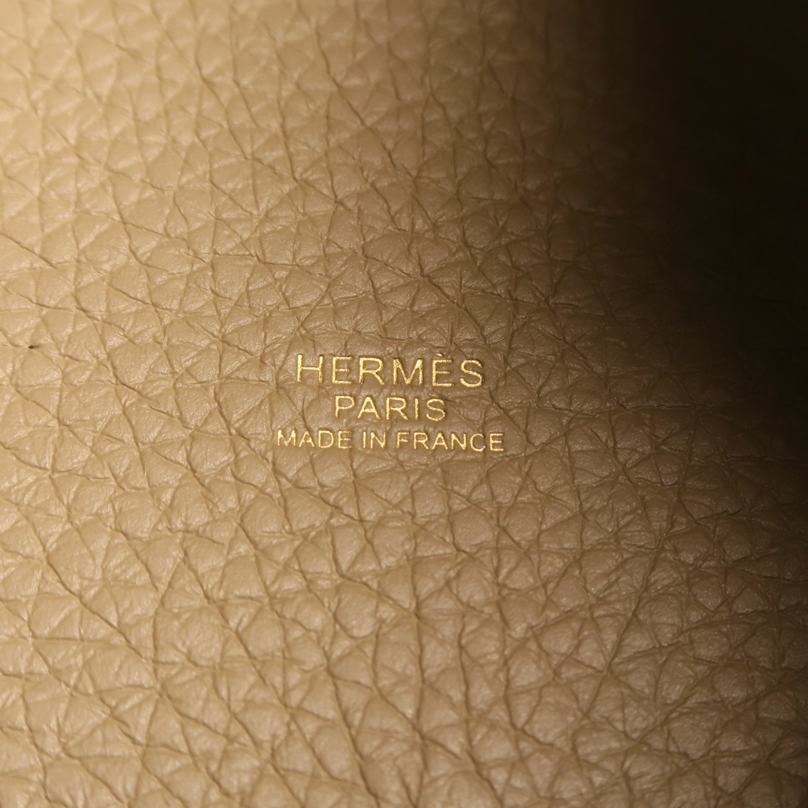 HERMES Clemence皮革Picotin PM金扣手挽袋Noir/Ebene