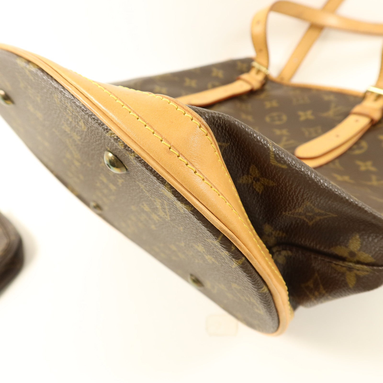 LOUIS VUITTON Monogram Bucket GM金扣手挽袋
