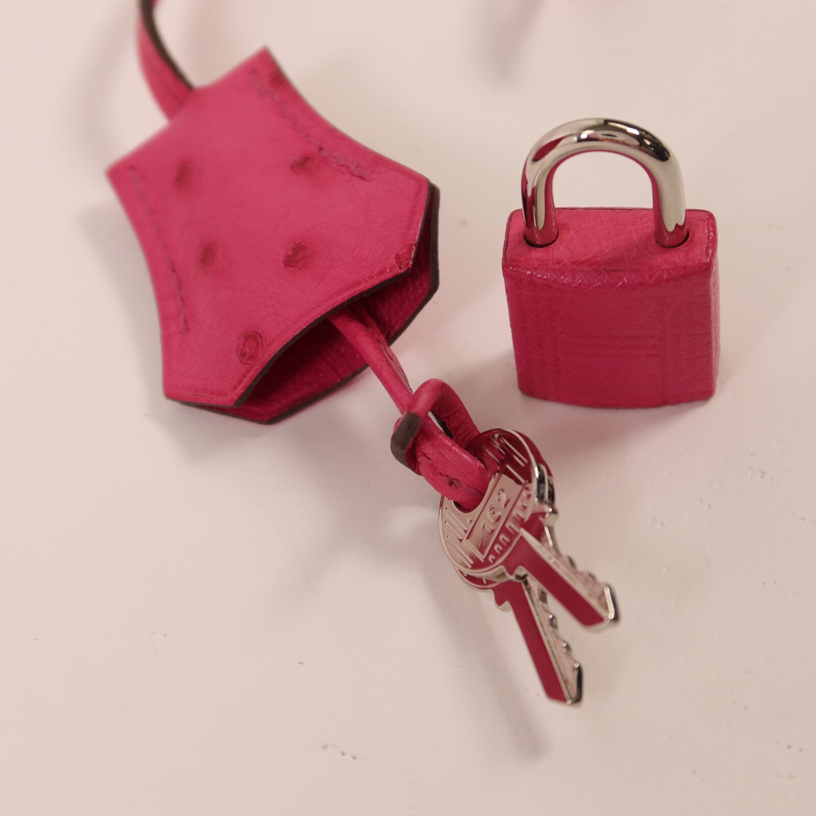 HERMES 鴕鳥皮革Birkin 30手挽袋Rose Tyrien