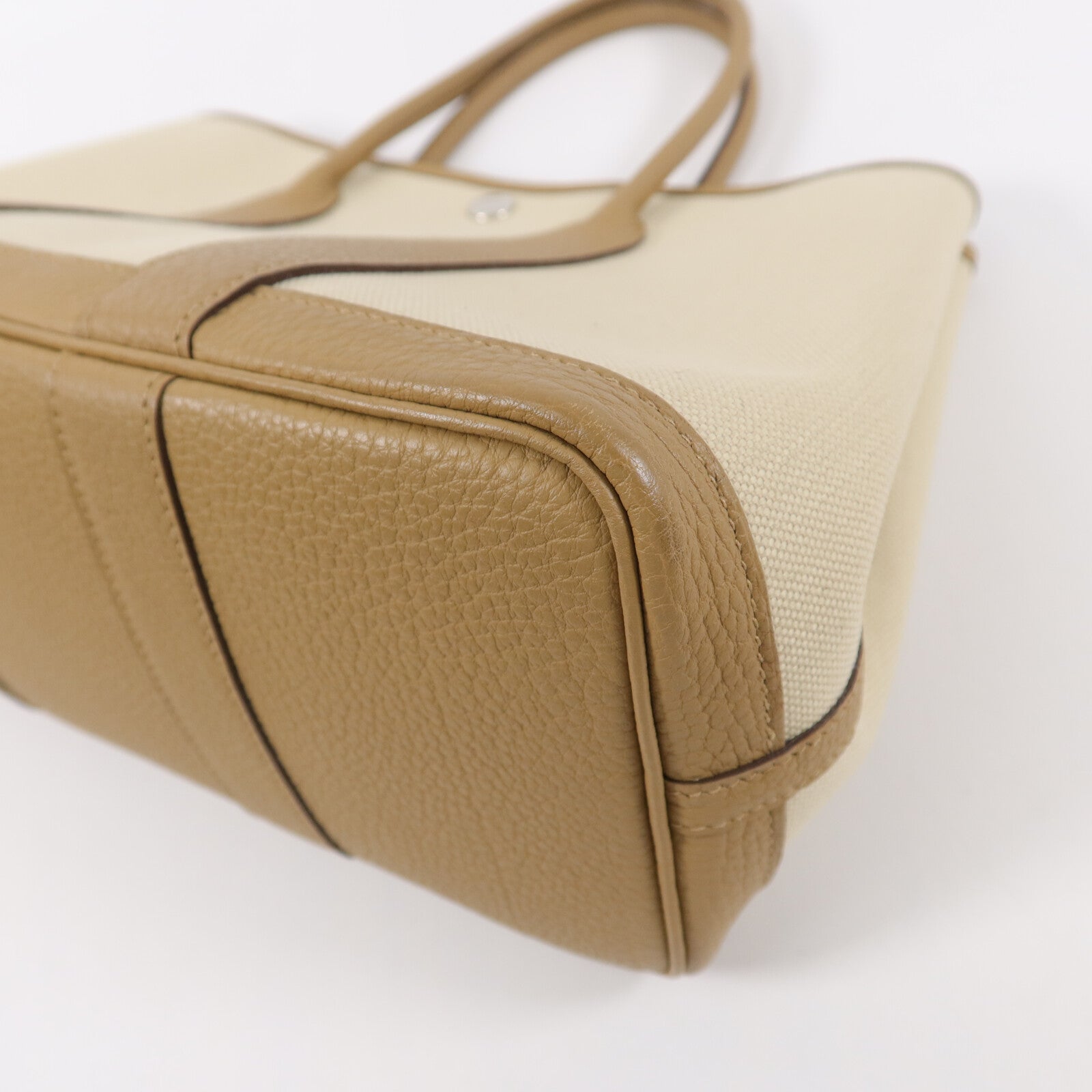 HERMES Canvas/Negonda皮革Garden Party TPM手挽袋Biscuit