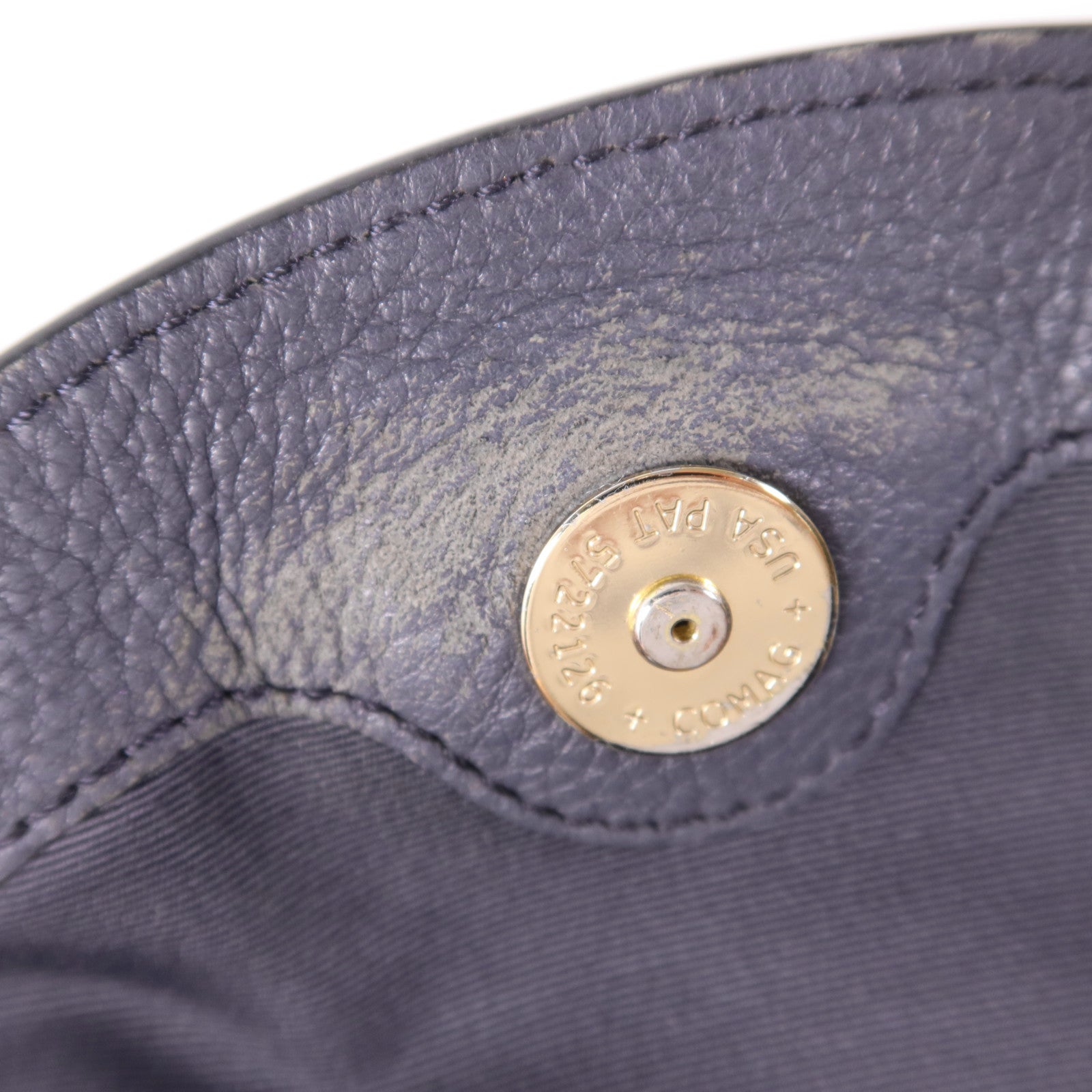 COACH GHW Backpack F37410 Calfskin Leather Grey