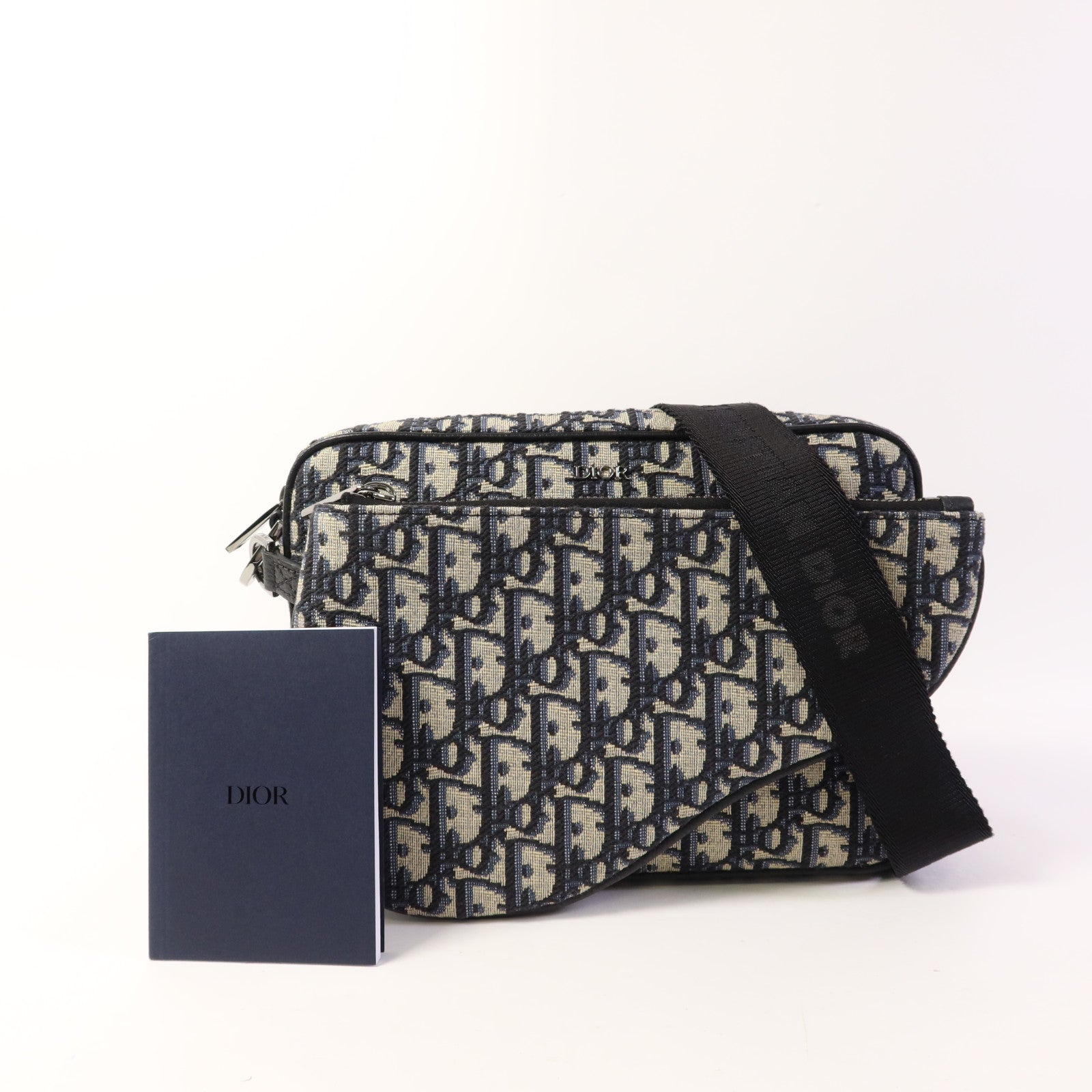 Dior 【激減優惠】帆布Shoulder Bag銀扣肩背袋