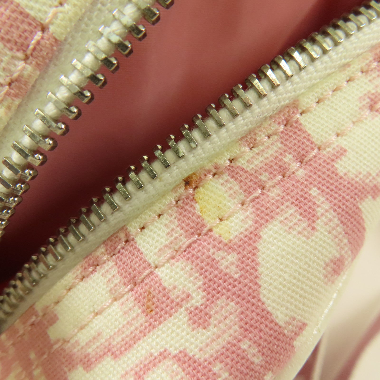 Dior 帆布Trotter Canvas Flower銀扣肩背袋