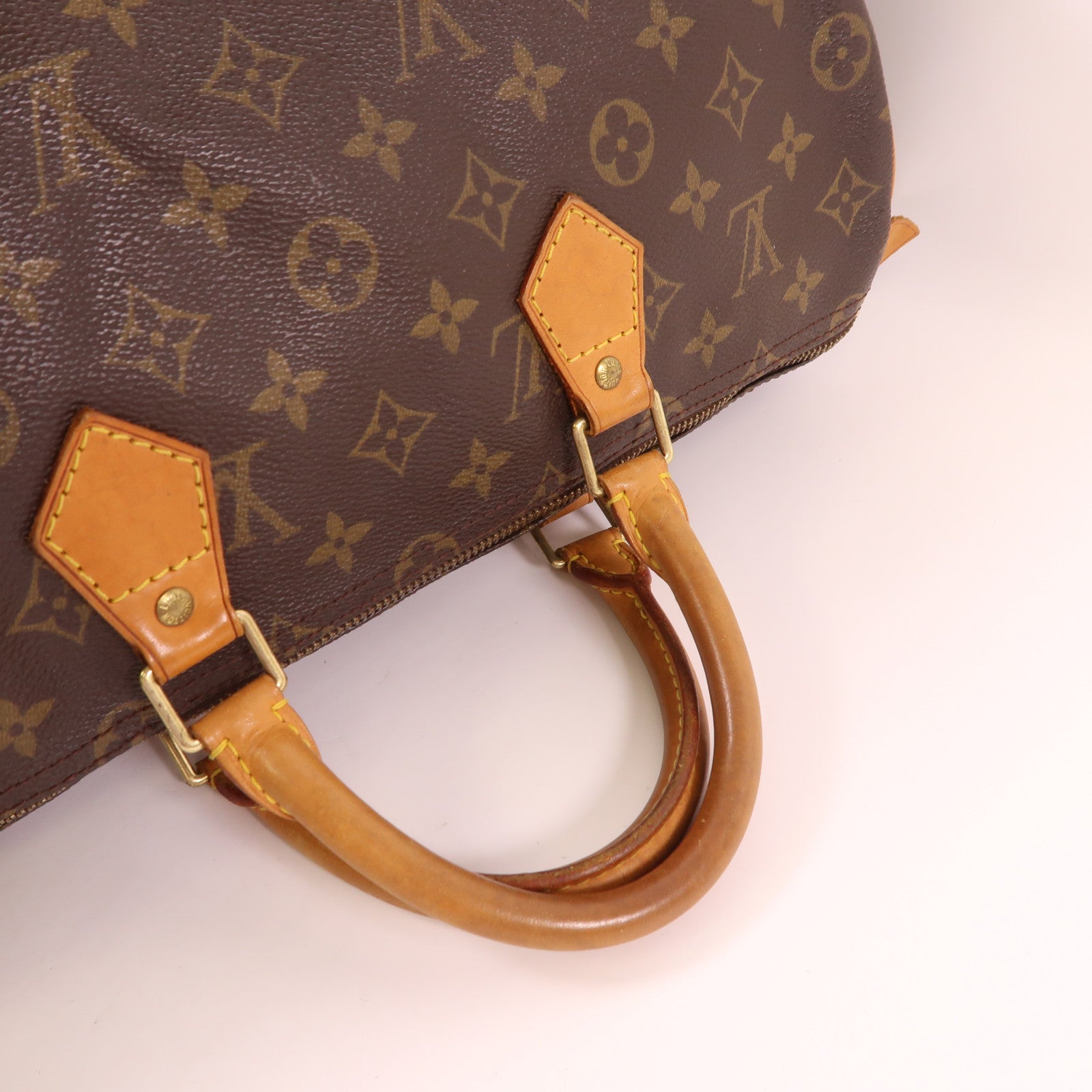 LOUIS VUITTON Monogram Speedy 35金扣手挽袋