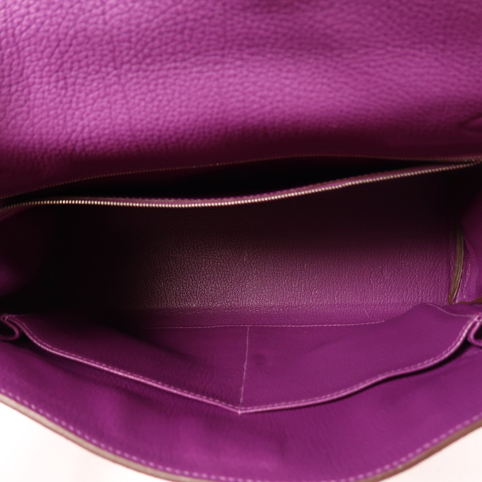 HERMES Togo皮革Kelly 32銀扣手挽肩背兩用袋Anemone