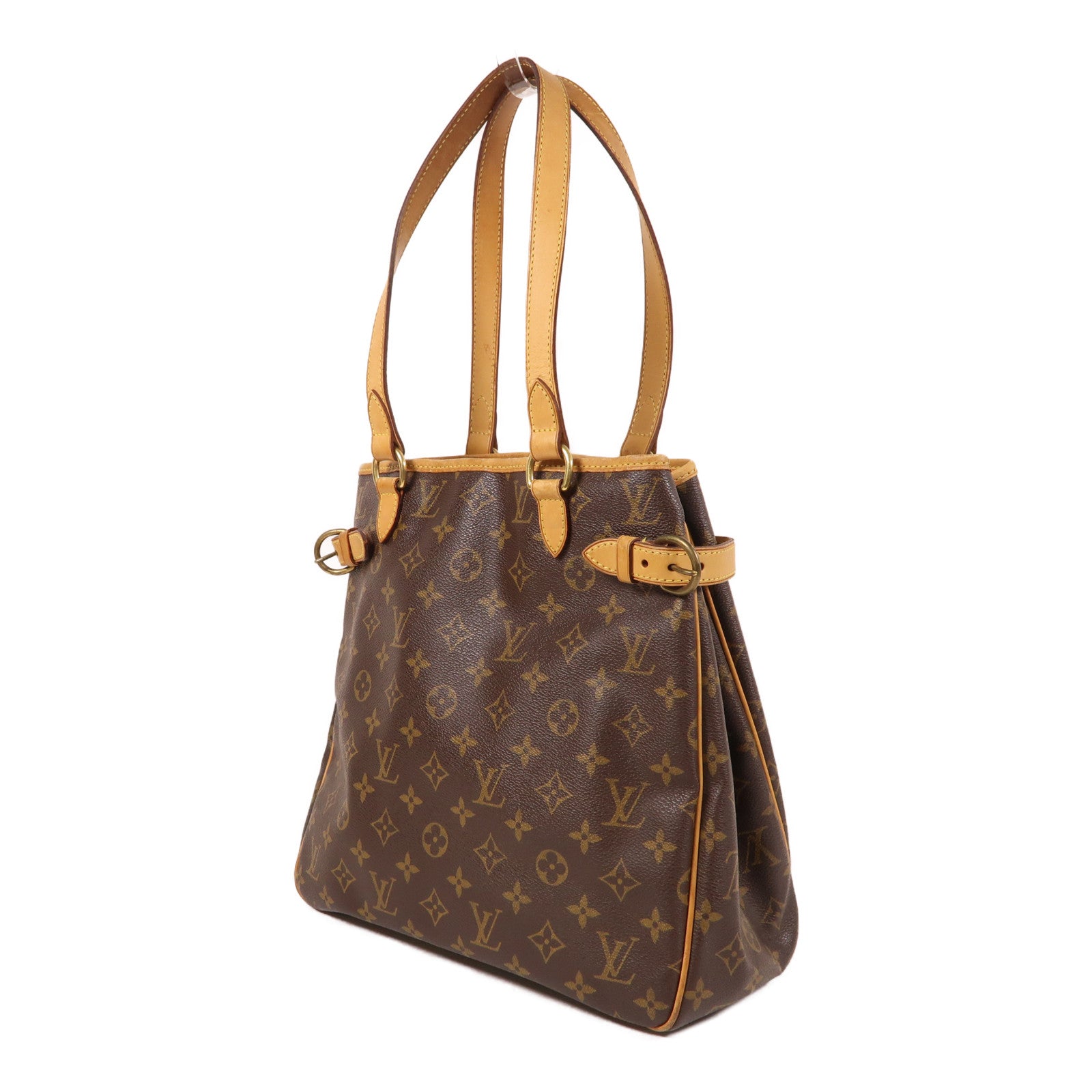 LOUIS VUITTON Monogram Batignolles金扣肩背袋棕色