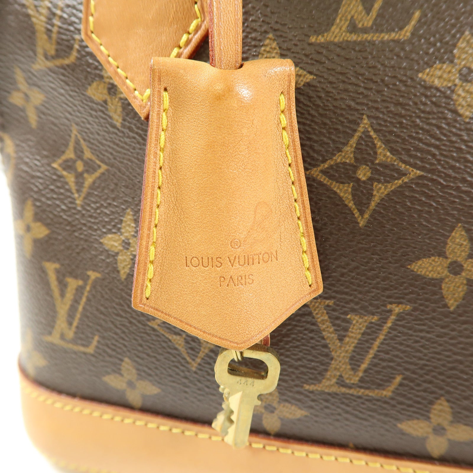 LOUIS VUITTON Monogram Alma BB金扣手挽肩背兩用袋棕色