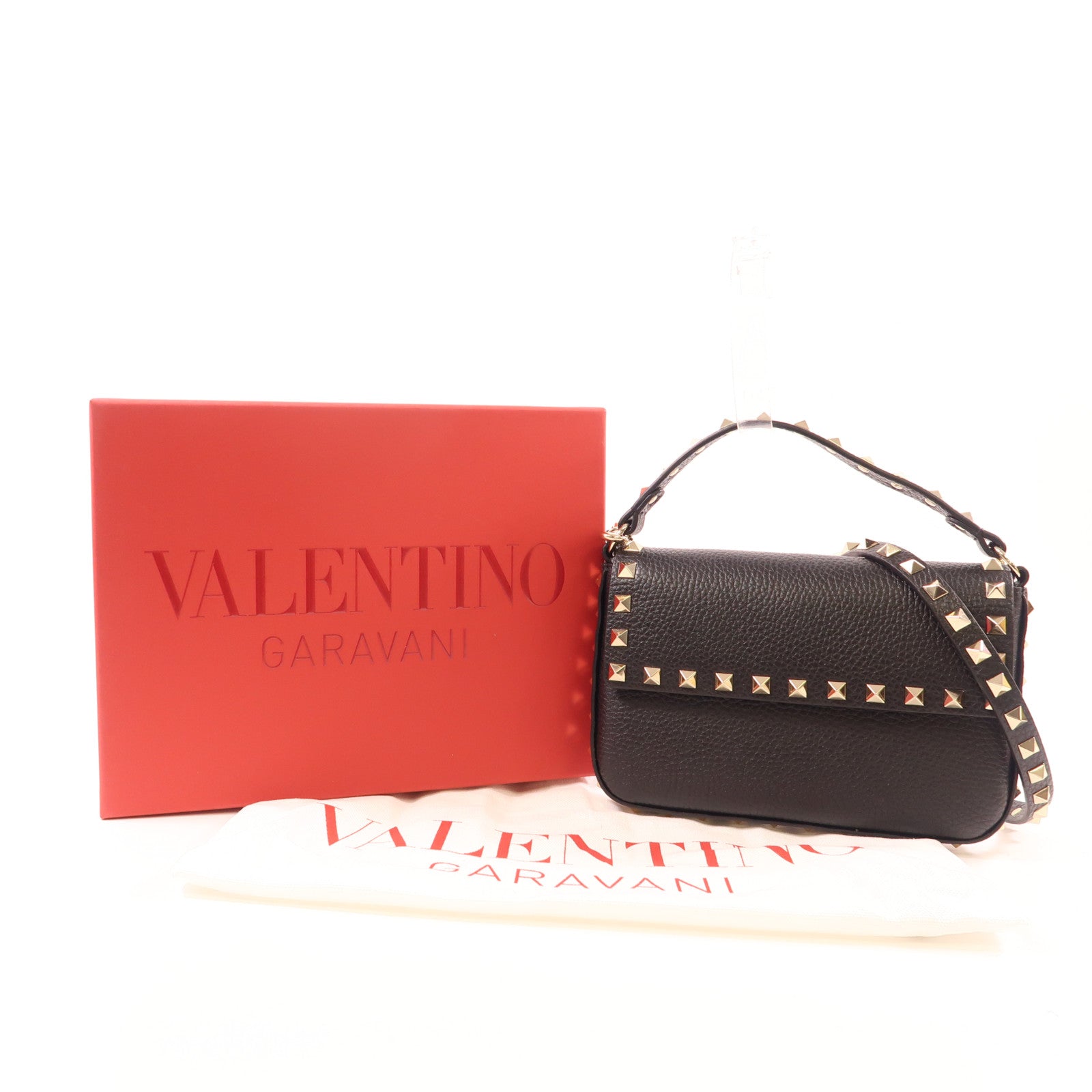 Valentino 【激減優惠】牛皮皮革Rockstud Mini Bag肩背袋