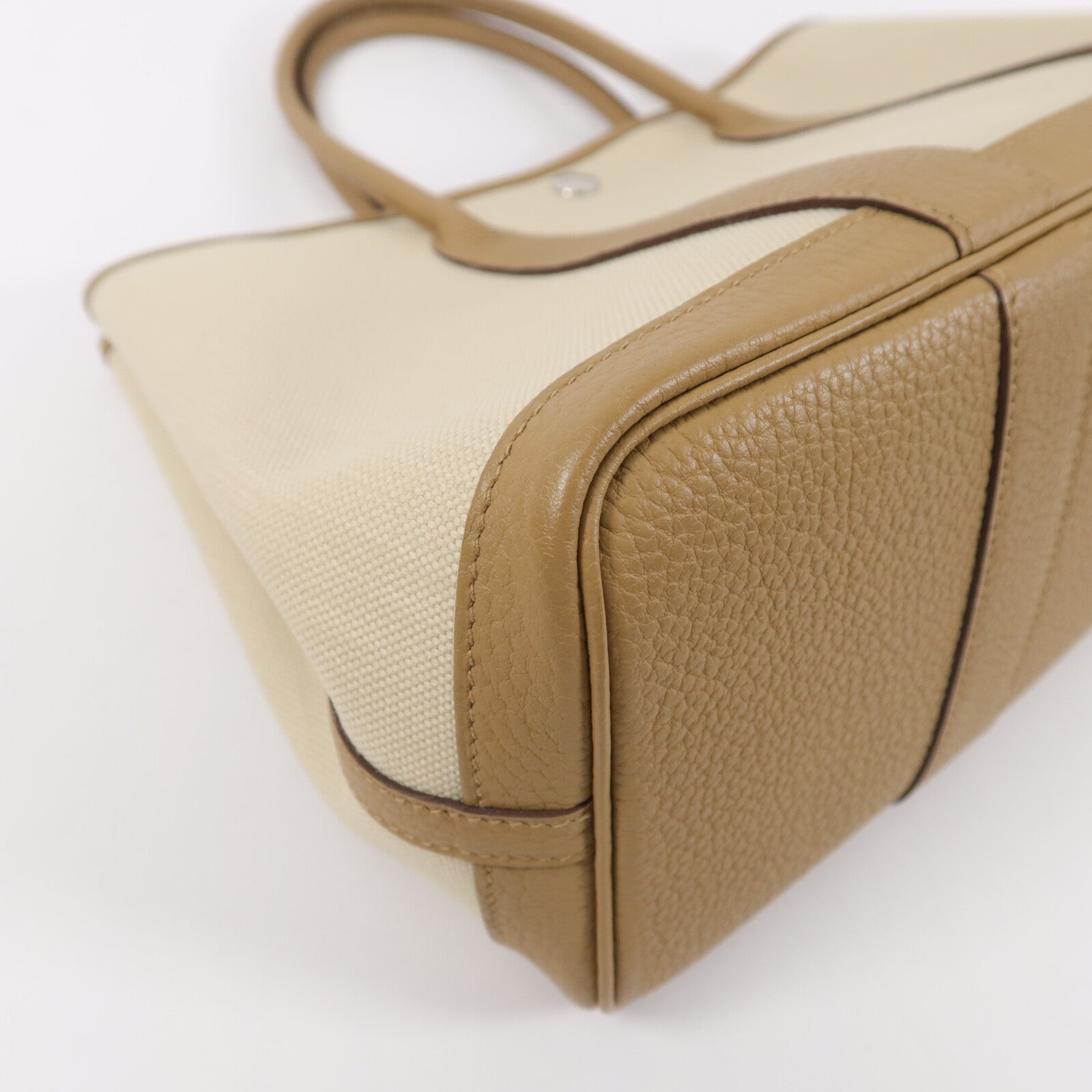 HERMES Canvas/Negonda皮革Garden Party TPM手挽袋Biscuit