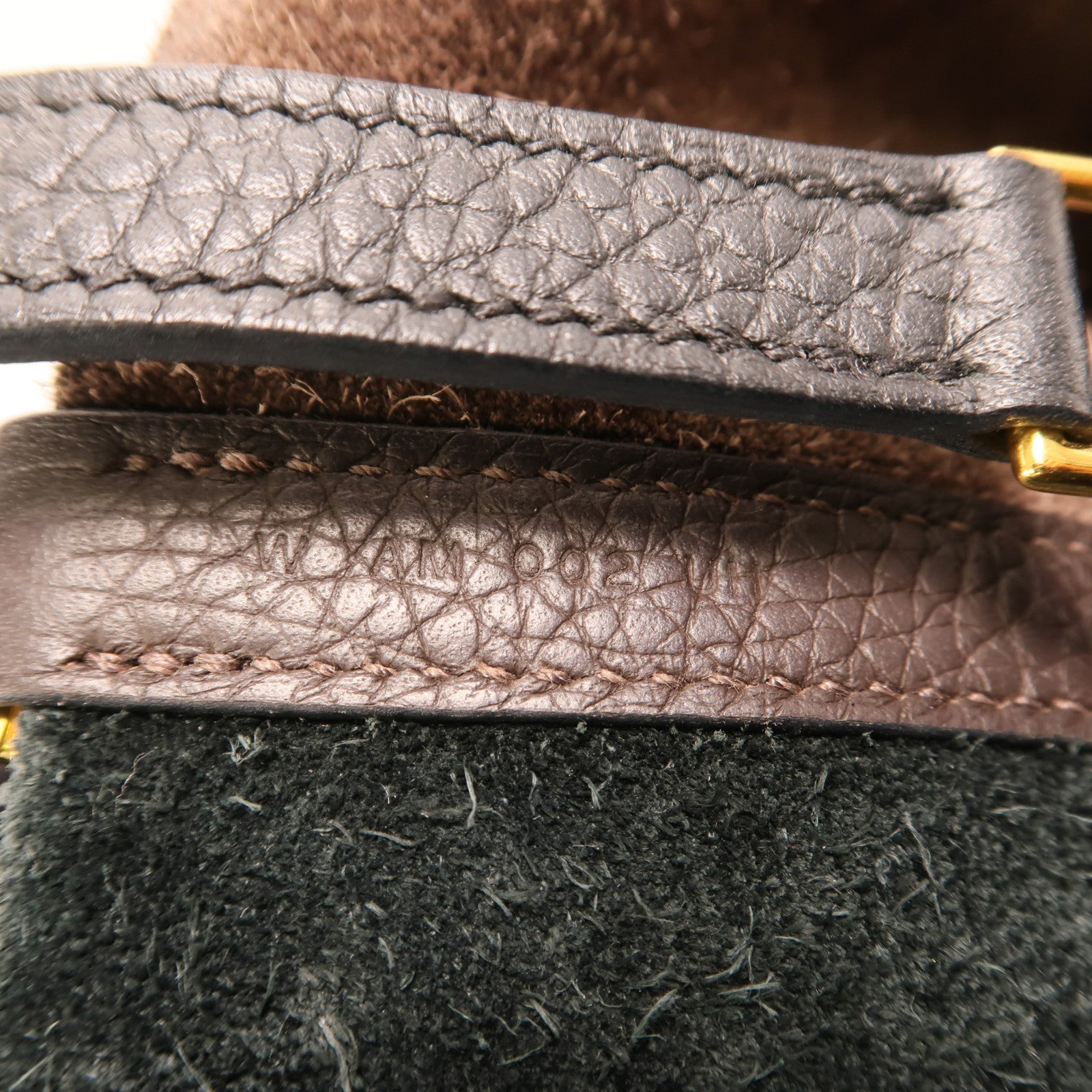 HERMES Clemence皮革Picotin PM金扣手挽袋Noir/Ebene