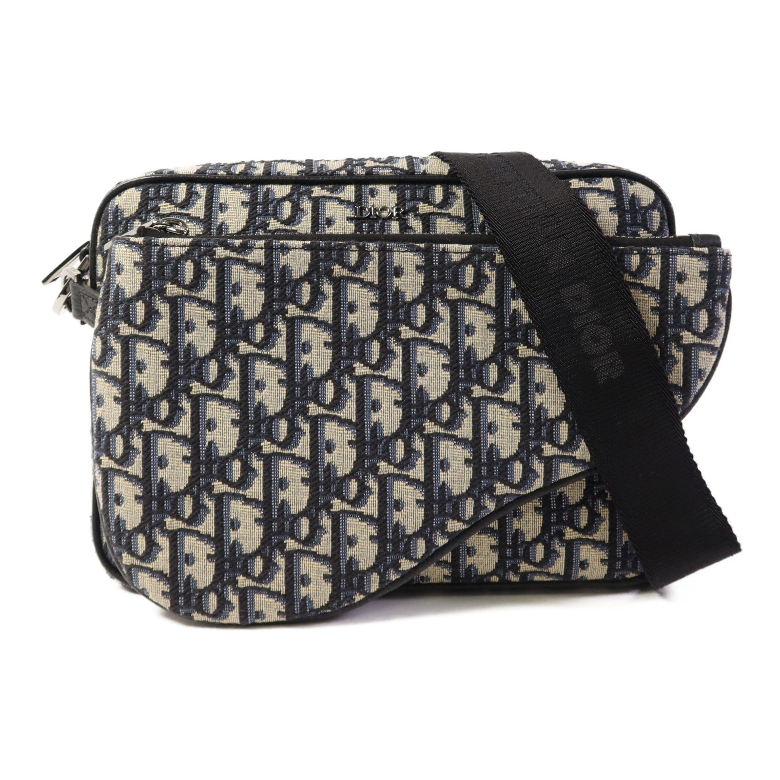 Dior 【激減優惠】帆布Shoulder Bag銀扣肩背袋