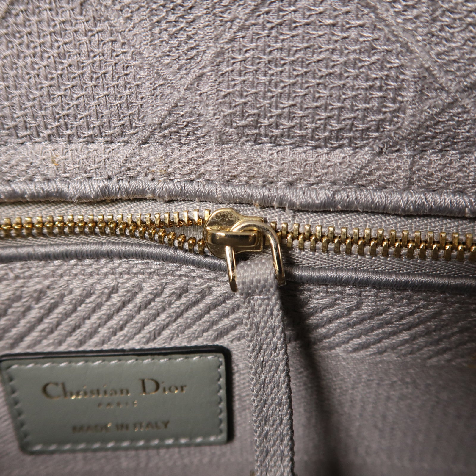 Dior 帆布Lady Dior金扣手挽肩背兩用袋