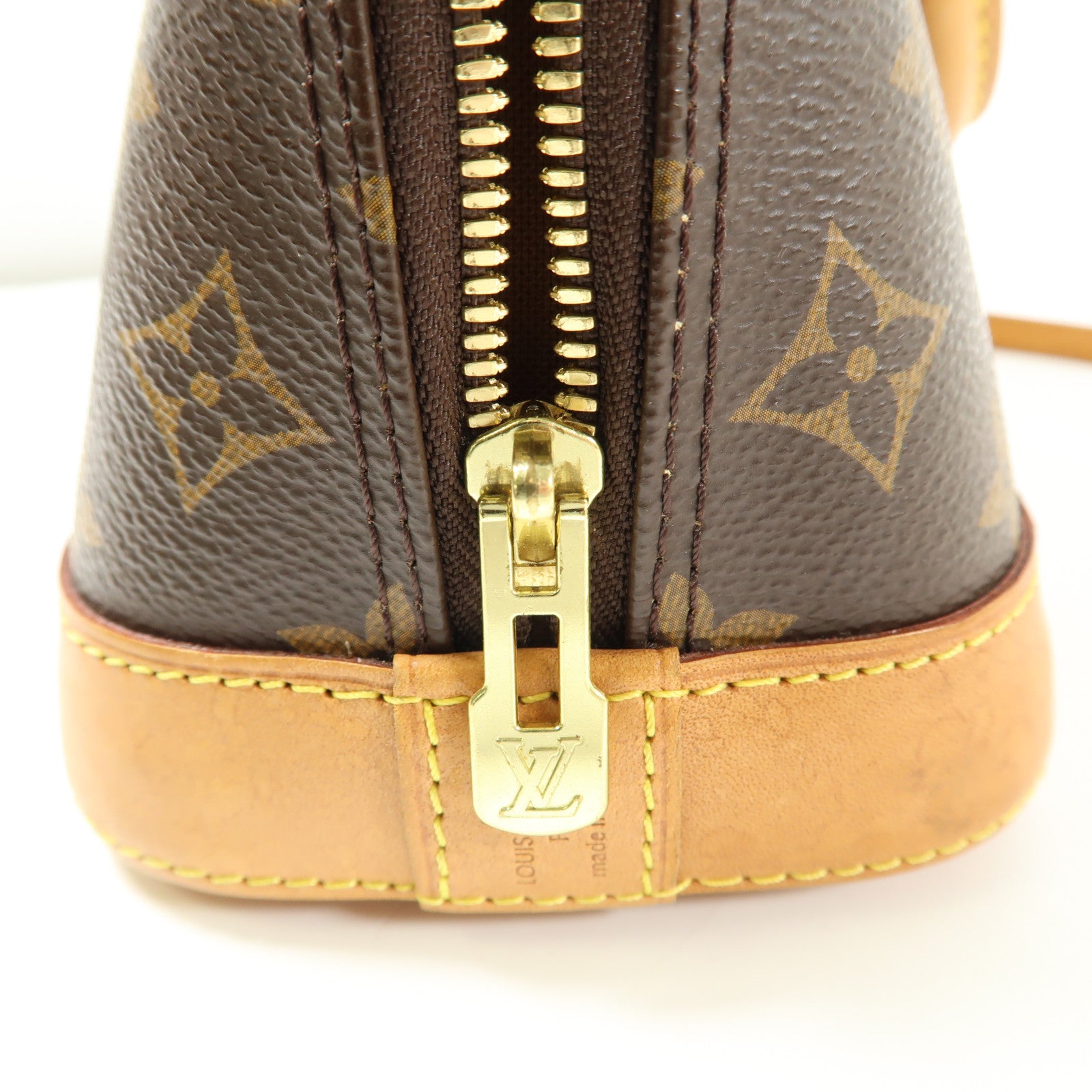 LOUIS VUITTON Monogram Alma BB金扣手挽肩背兩用袋棕色