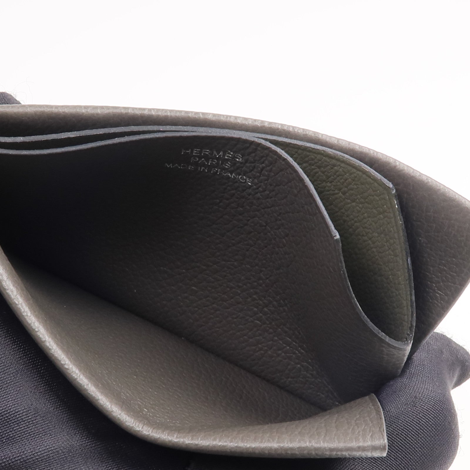 HERMES Evercolor皮革H Sellier Card Holder卡片套 Vert de Gris