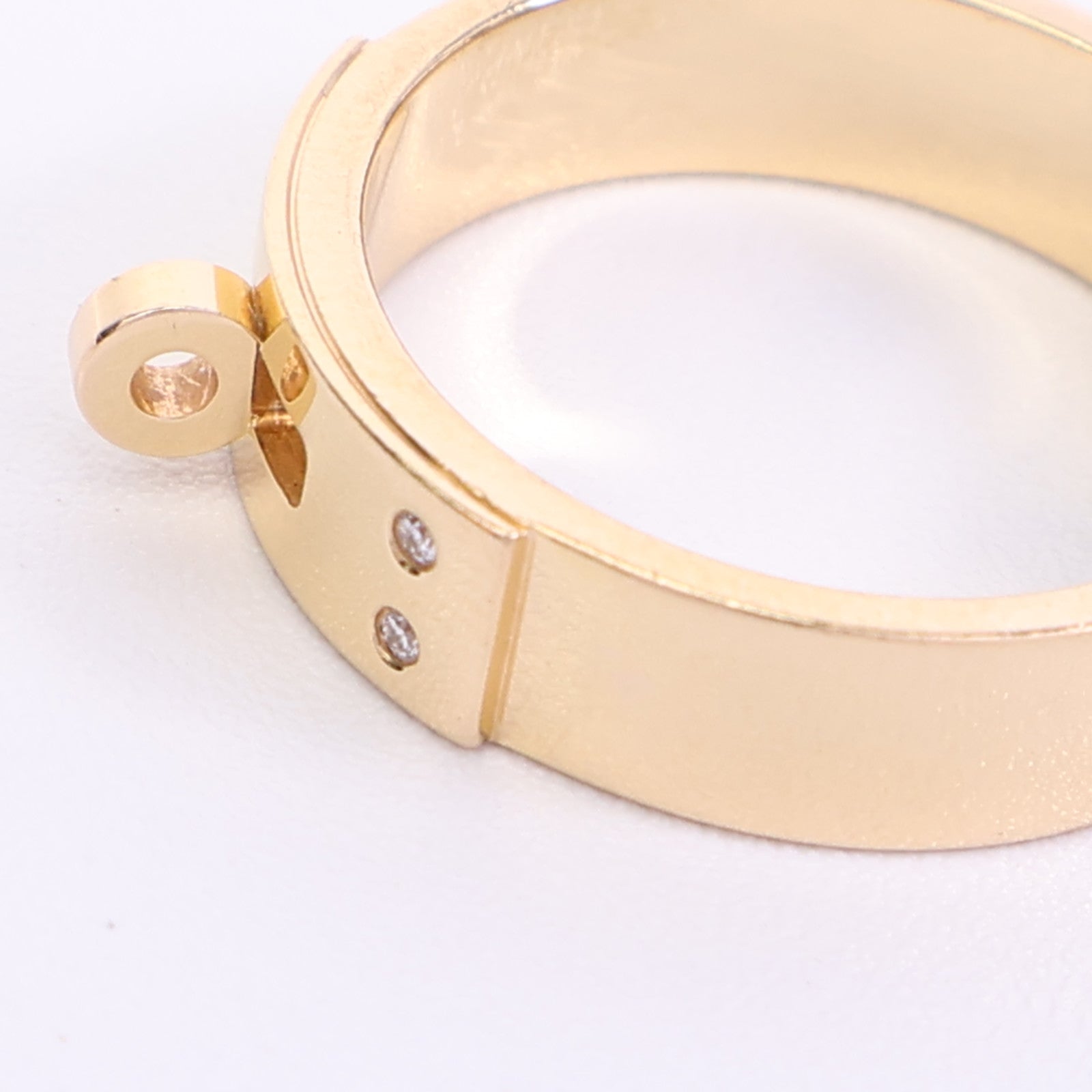 HERMES 18K玫瑰金Kelly Diamond鑽石戒指