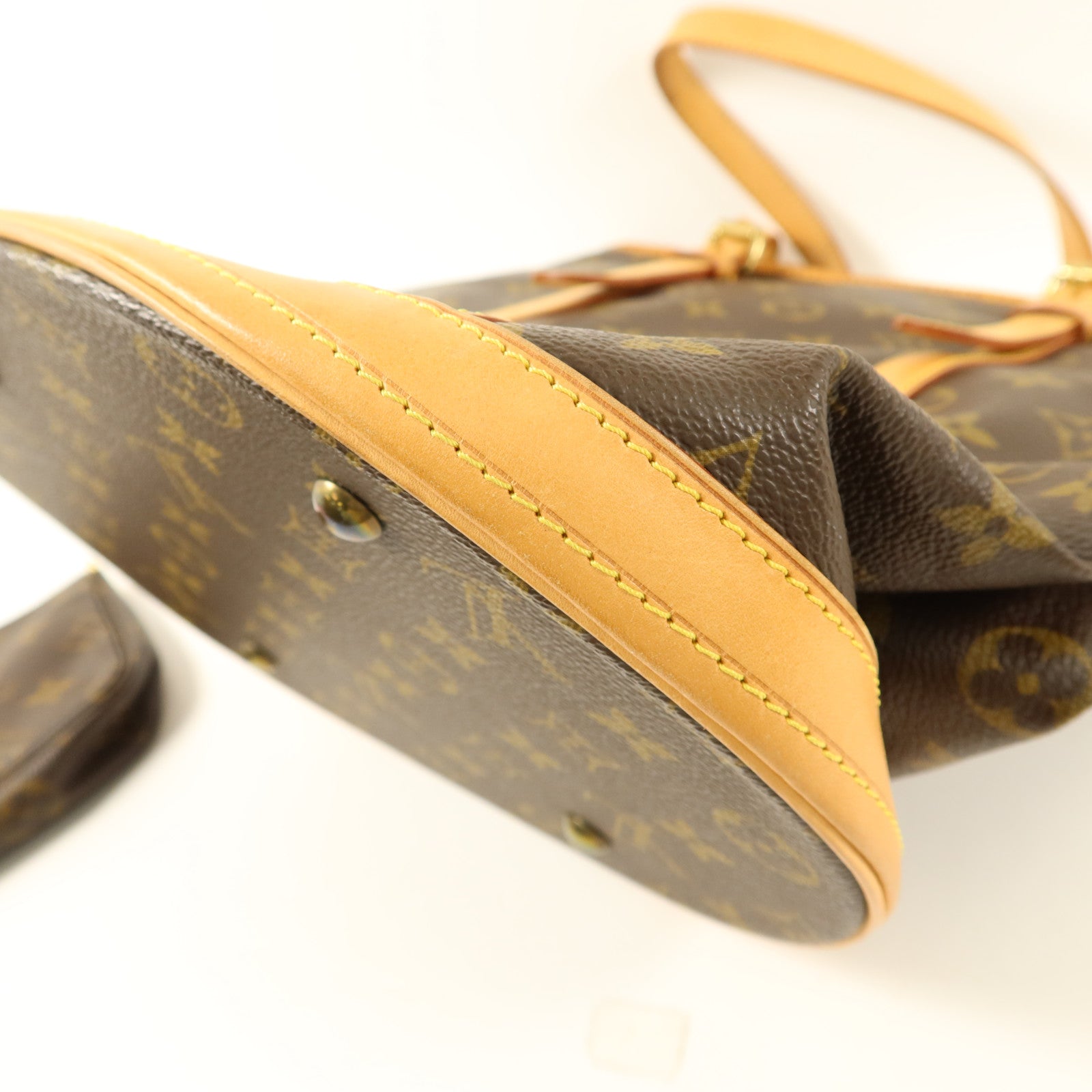 LOUIS VUITTON Monogram Bucket GM金扣手挽袋