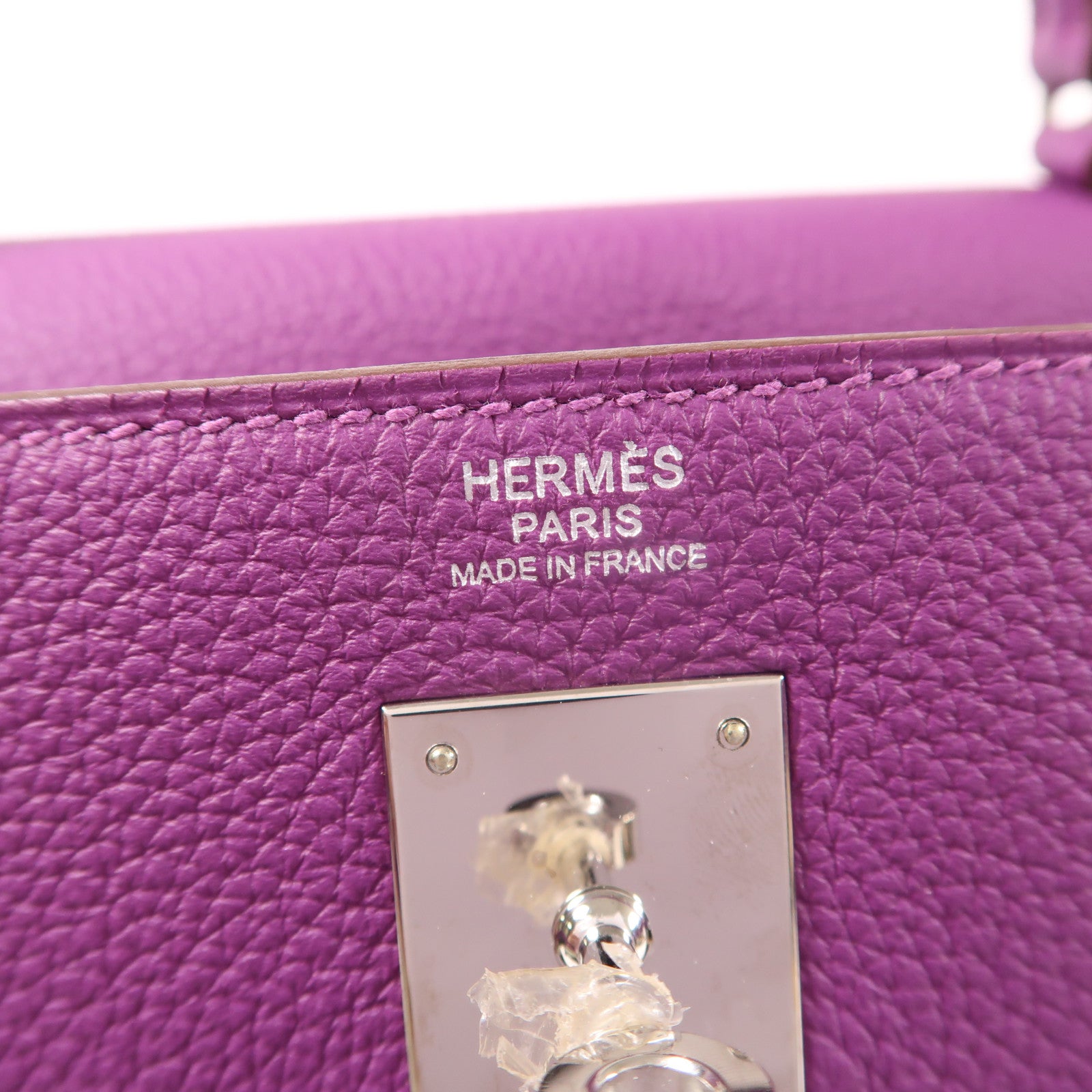 HERMES Togo皮革Kelly 32銀扣手挽肩背兩用袋Anemone