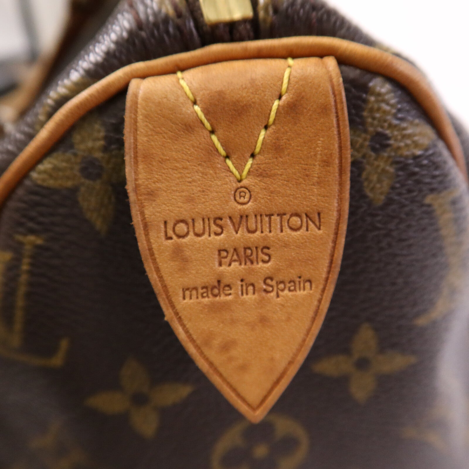 LOUIS VUITTON Monogram Speedy 30金扣手挽袋