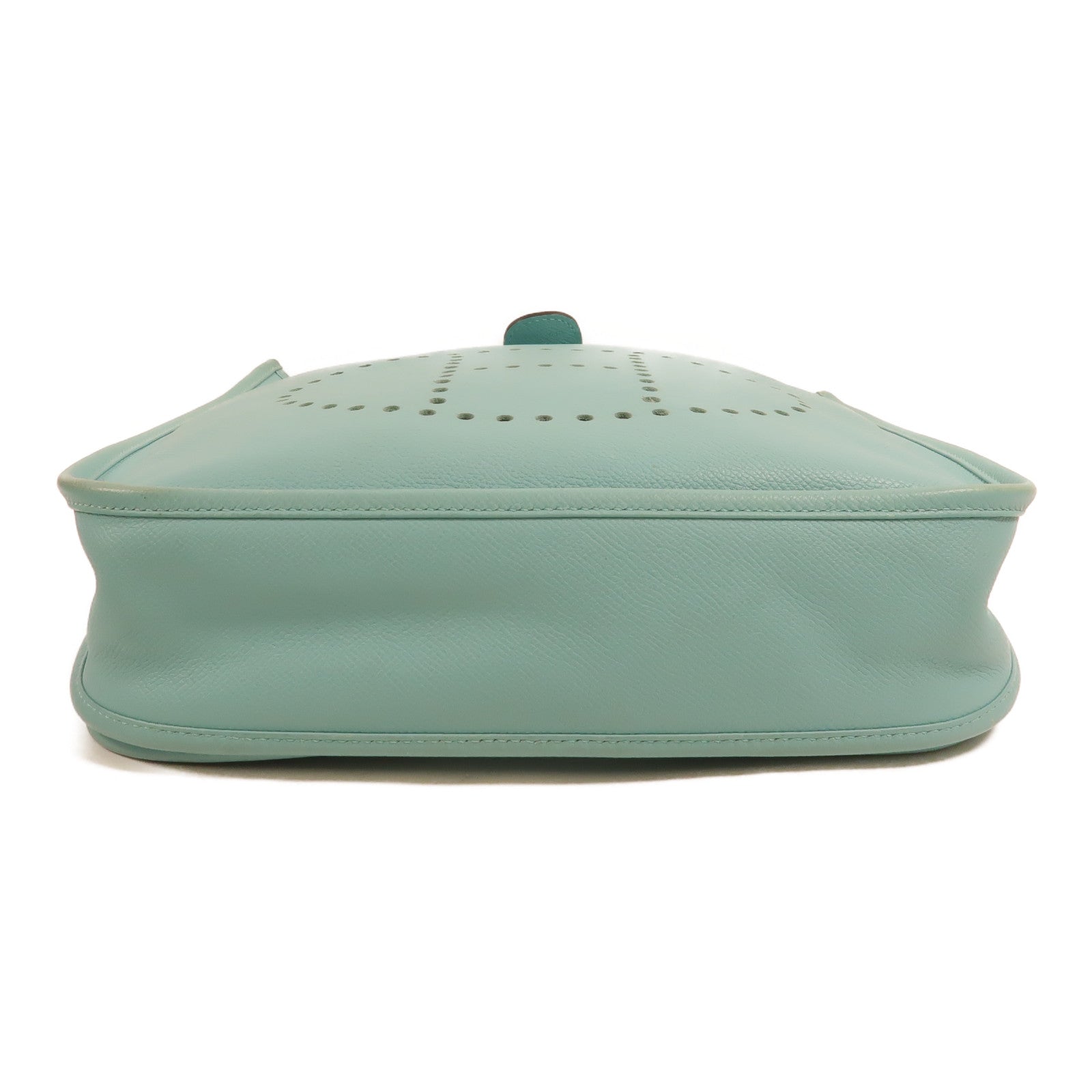 HERMES Epsom皮革Evelyne PM 肩背袋Bleu Atoll