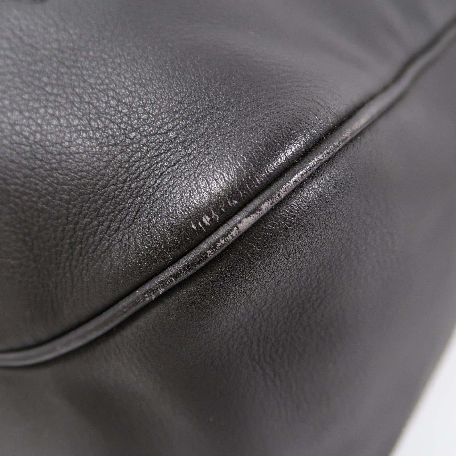 HERMES 【激減優惠】皮革Cityslide銀扣肩背袋黑色