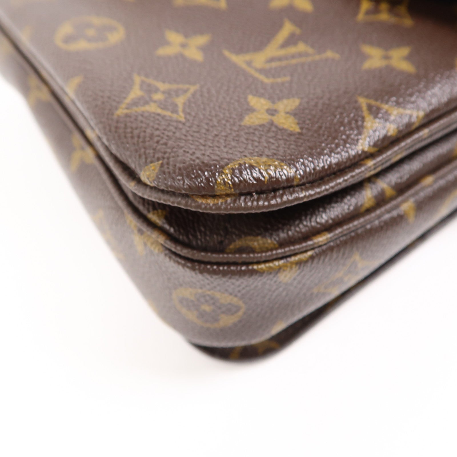 LOUIS VUITTON 【激減優惠】Monogram Pochette Metis MM金扣手挽肩背兩用袋棕色