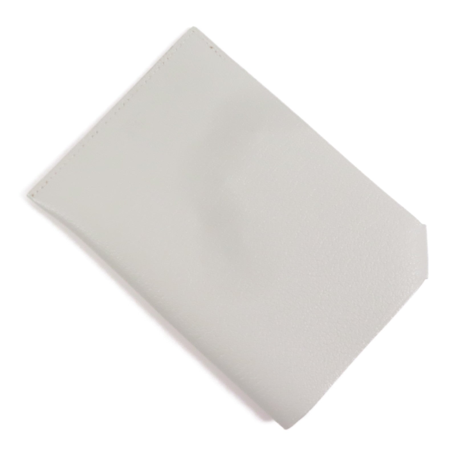 HERMES PHW Passport Case Chevre Leather Grey