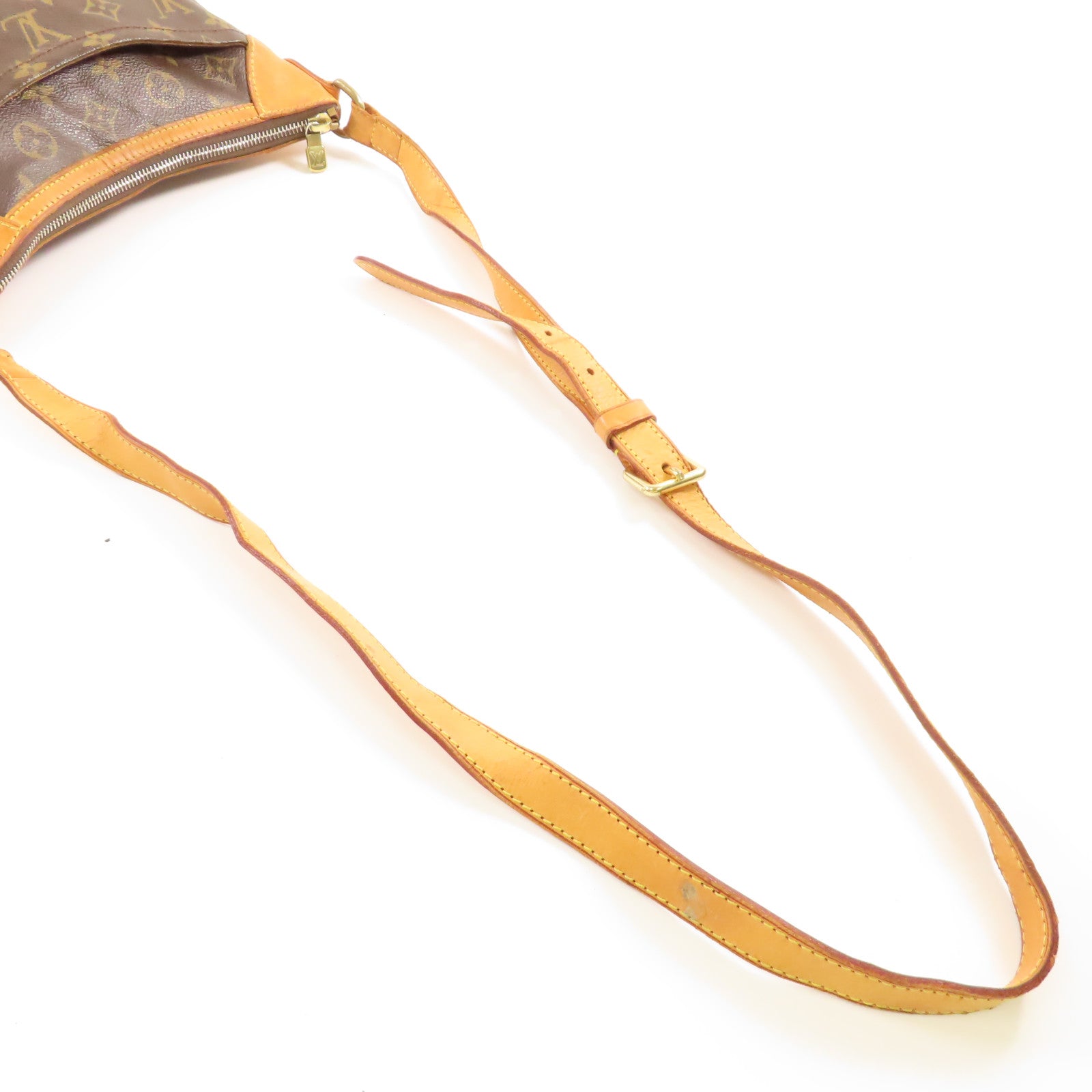 LOUIS VUITTON Monogram Odeon PM金扣肩背袋棕色
