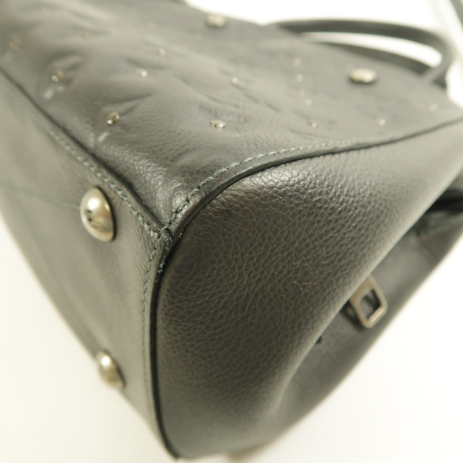 LOUIS VUITTON Monogram Empreinte Montaigne BB Studs銀扣手挽肩背兩用袋