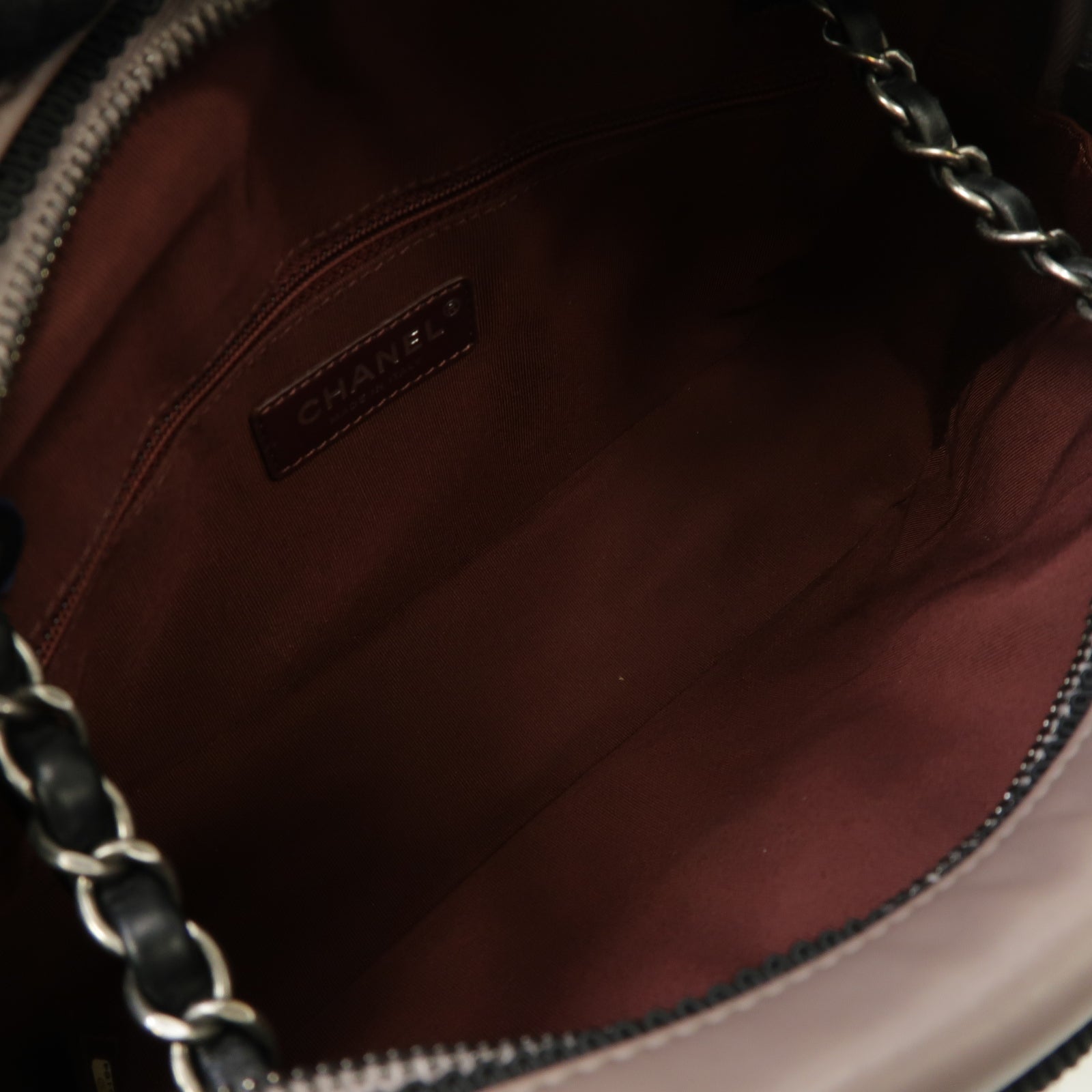 CHANEL 【激減優惠】菱格牛皮皮革Chain Shoulder銀扣鏈帶肩背袋黑色