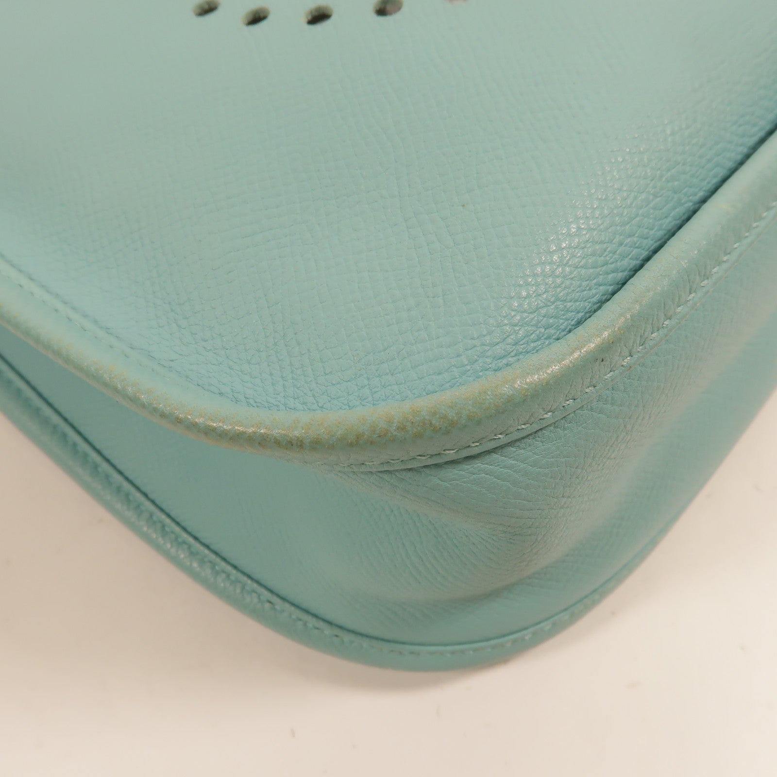 HERMES Epsom皮革Evelyne PM 肩背袋Bleu Atoll
