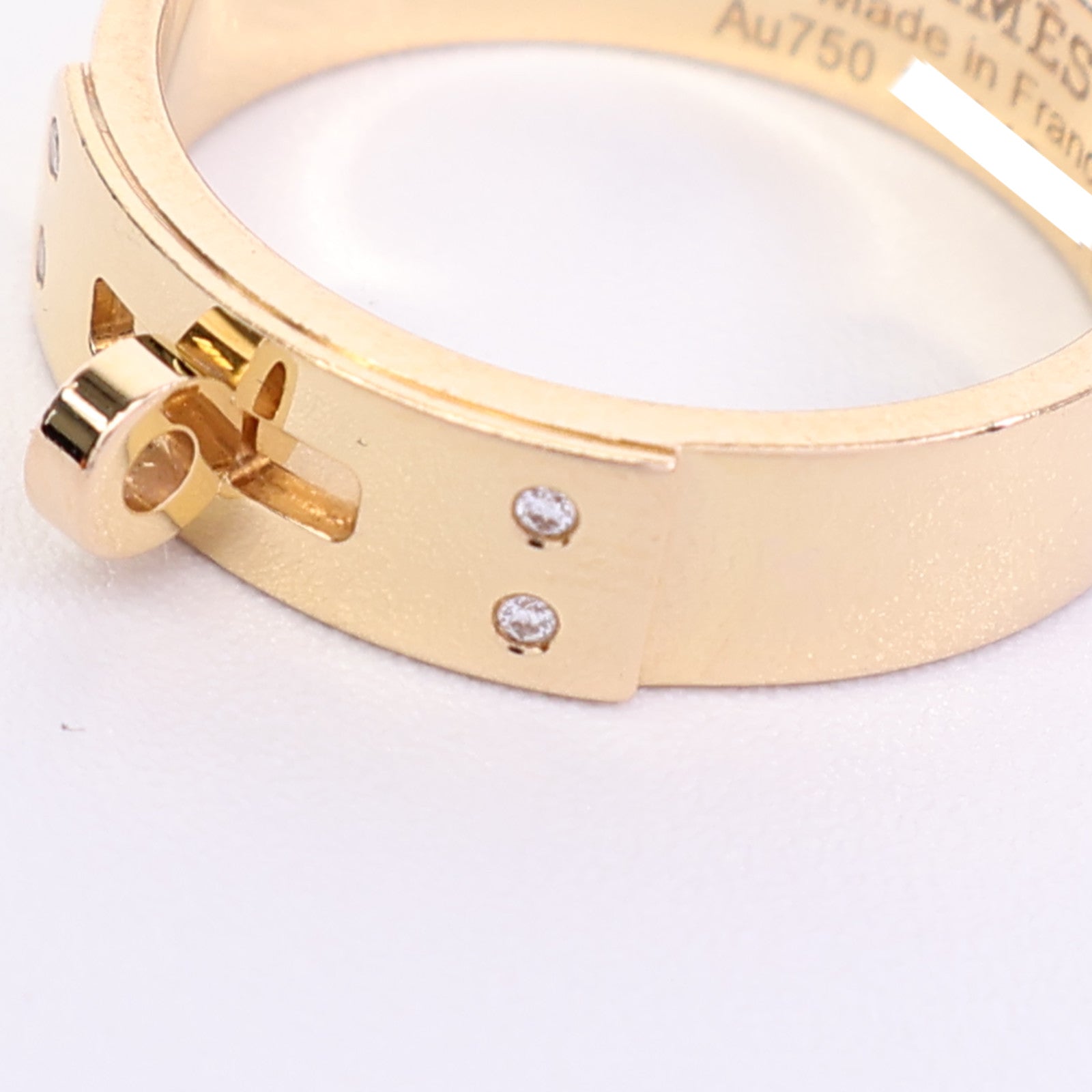 HERMES 18K玫瑰金Kelly Diamond鑽石戒指