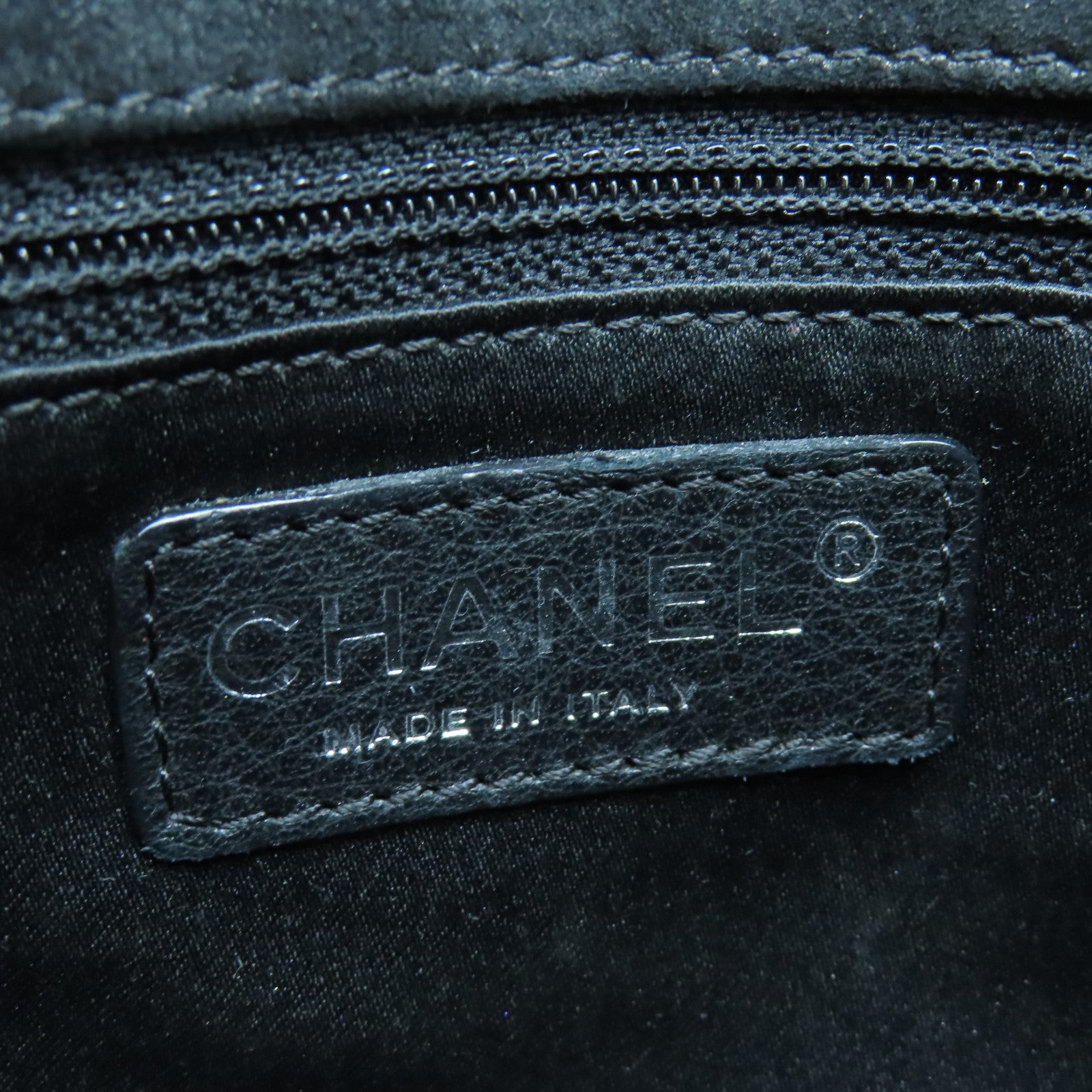 CHANEL 【清倉大減價】麂皮皮革/水晶Chain Shoulder Bag鏈帶肩背袋黑色