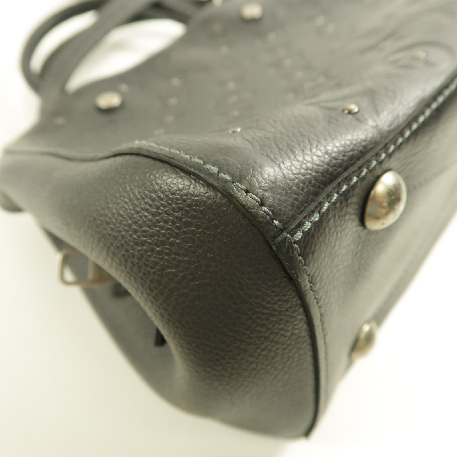 LOUIS VUITTON Monogram Empreinte Montaigne BB Studs銀扣手挽肩背兩用袋