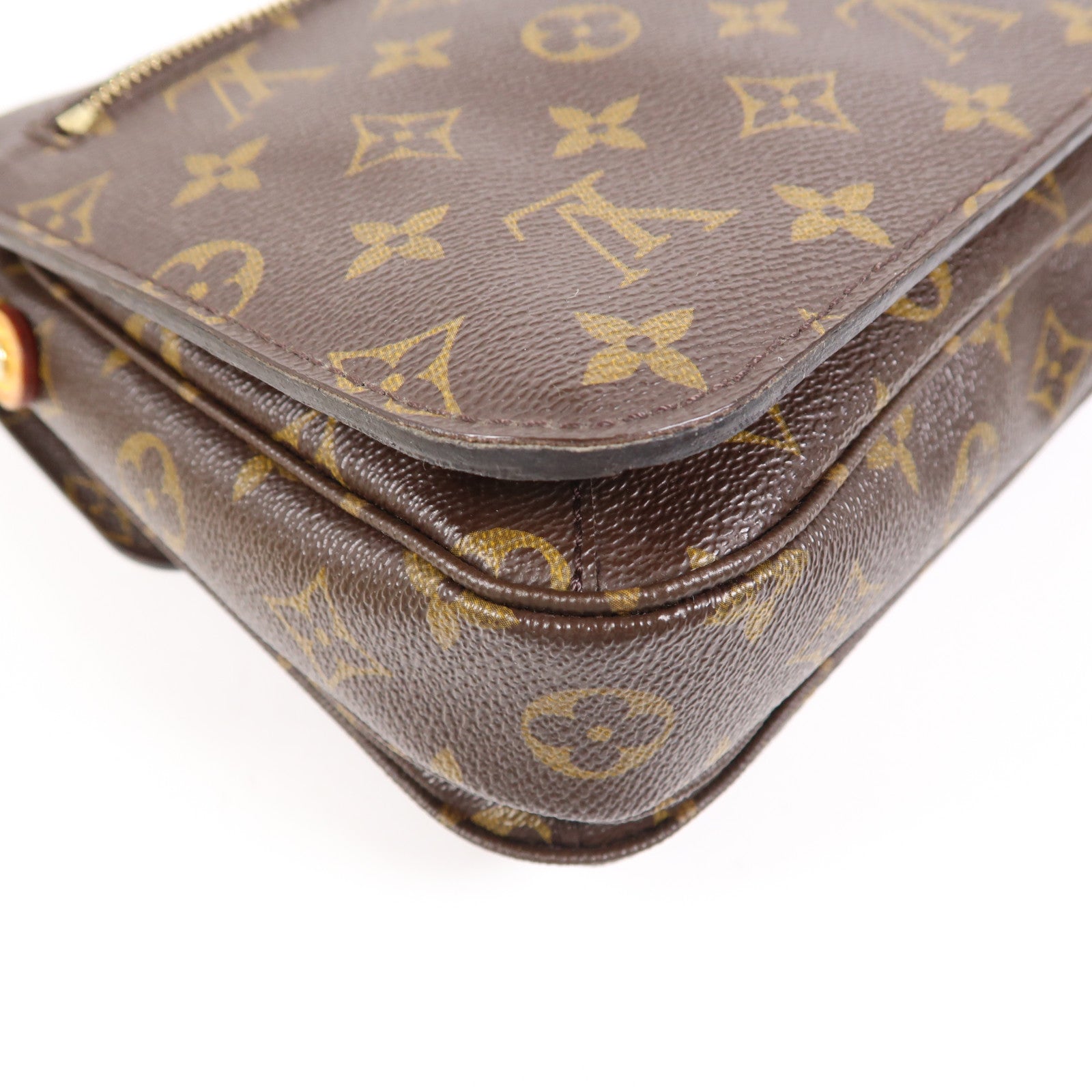 LOUIS VUITTON Monogram Pochette Metis MM金扣手挽肩背兩用袋棕色