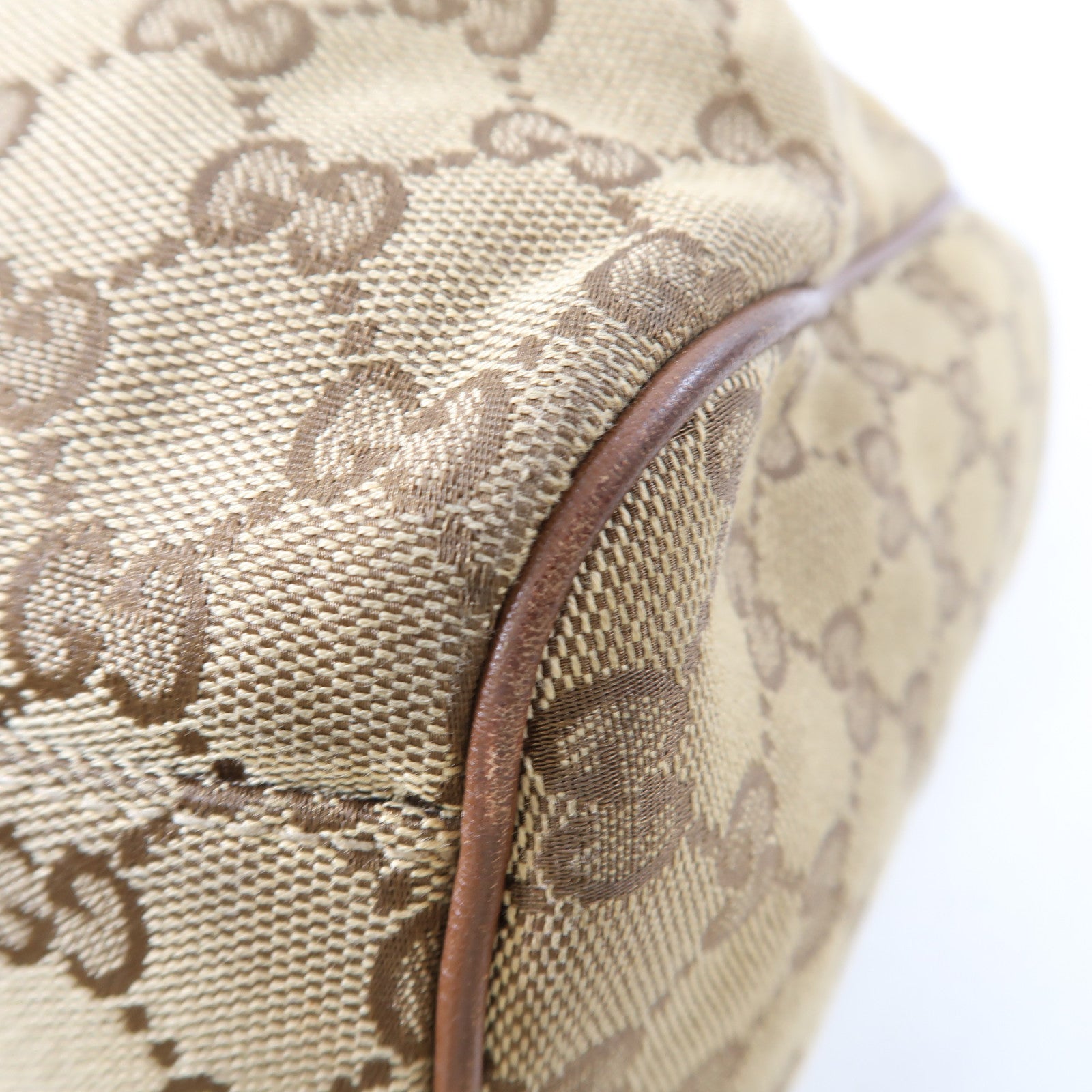 GUCCI GG GHW Sukey Hobo Shoulder Bag 211943 Canvas Brown